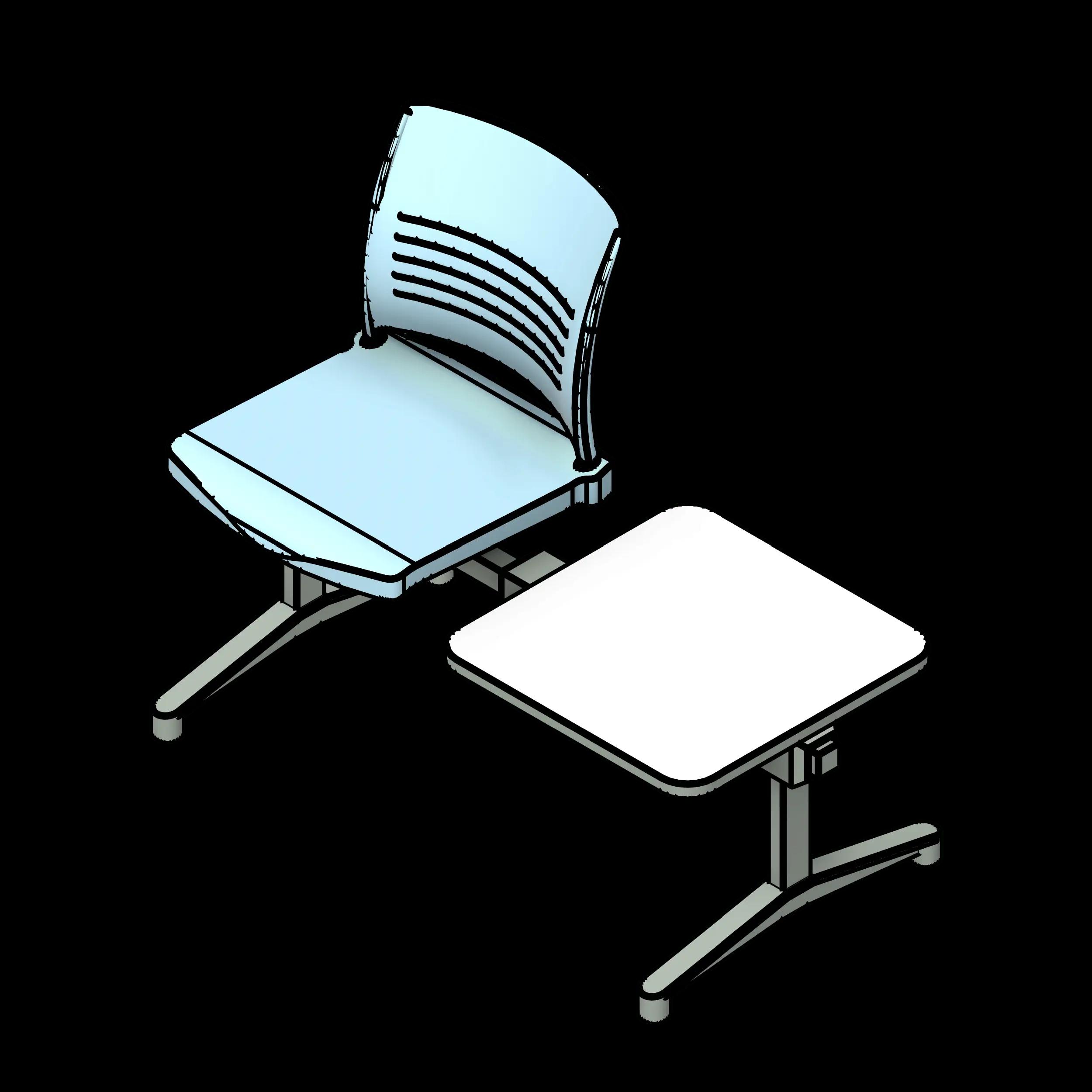 SSG Seat Tandem Armrests PPL 1 Seat 1 Inline Table