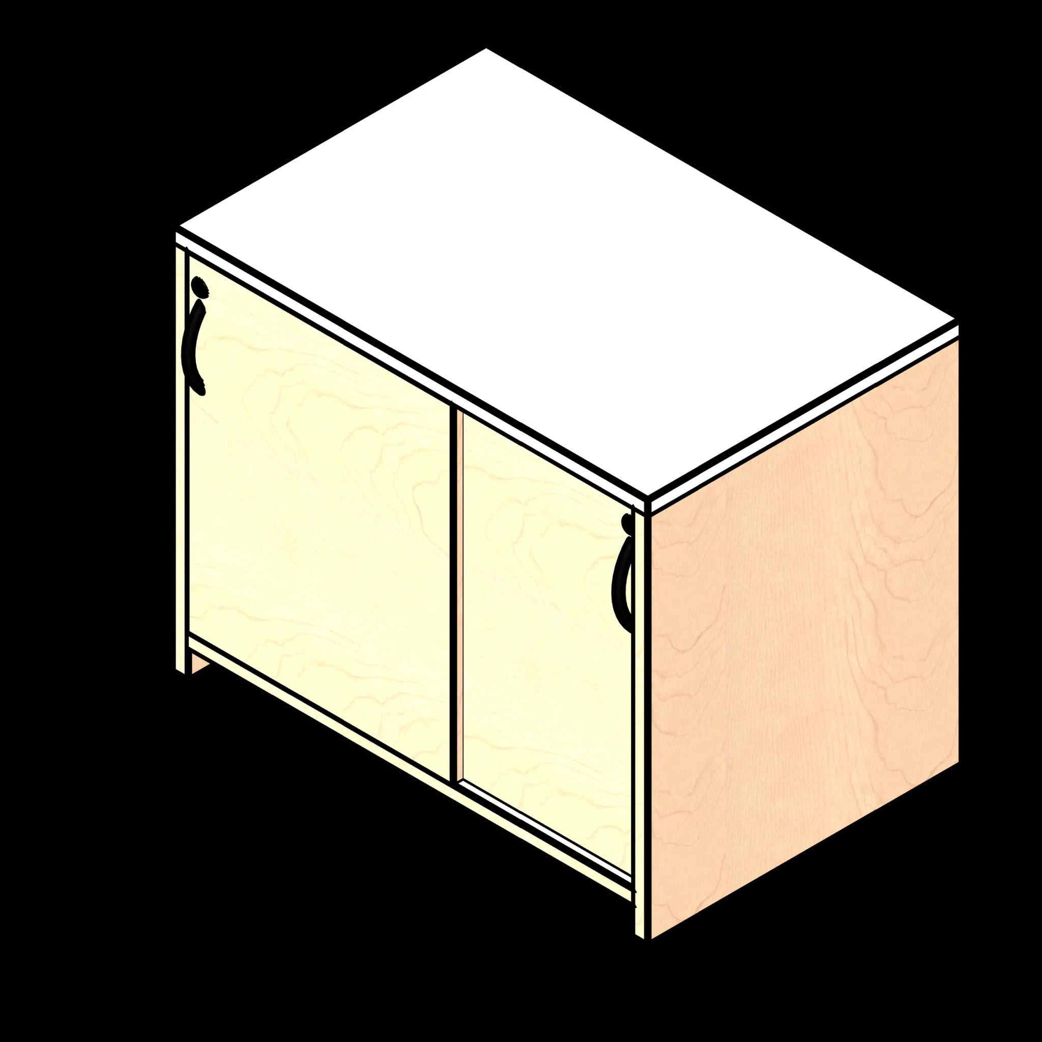 SSG Executive Console Bottom Shelf LAM Sliding Doors