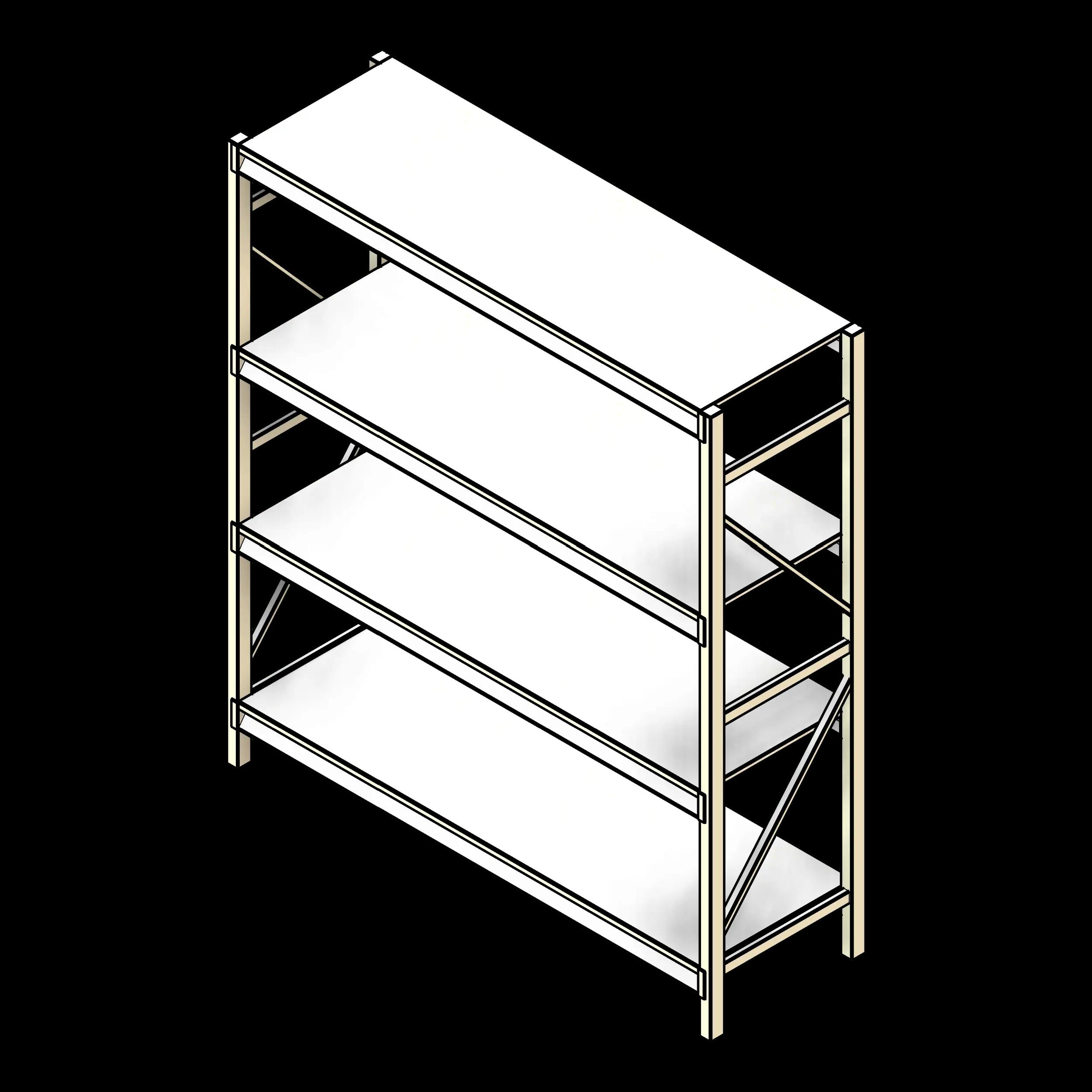SSG Shelving Wide Span PCS 72x24x84 4 Shelves Plywood Deck