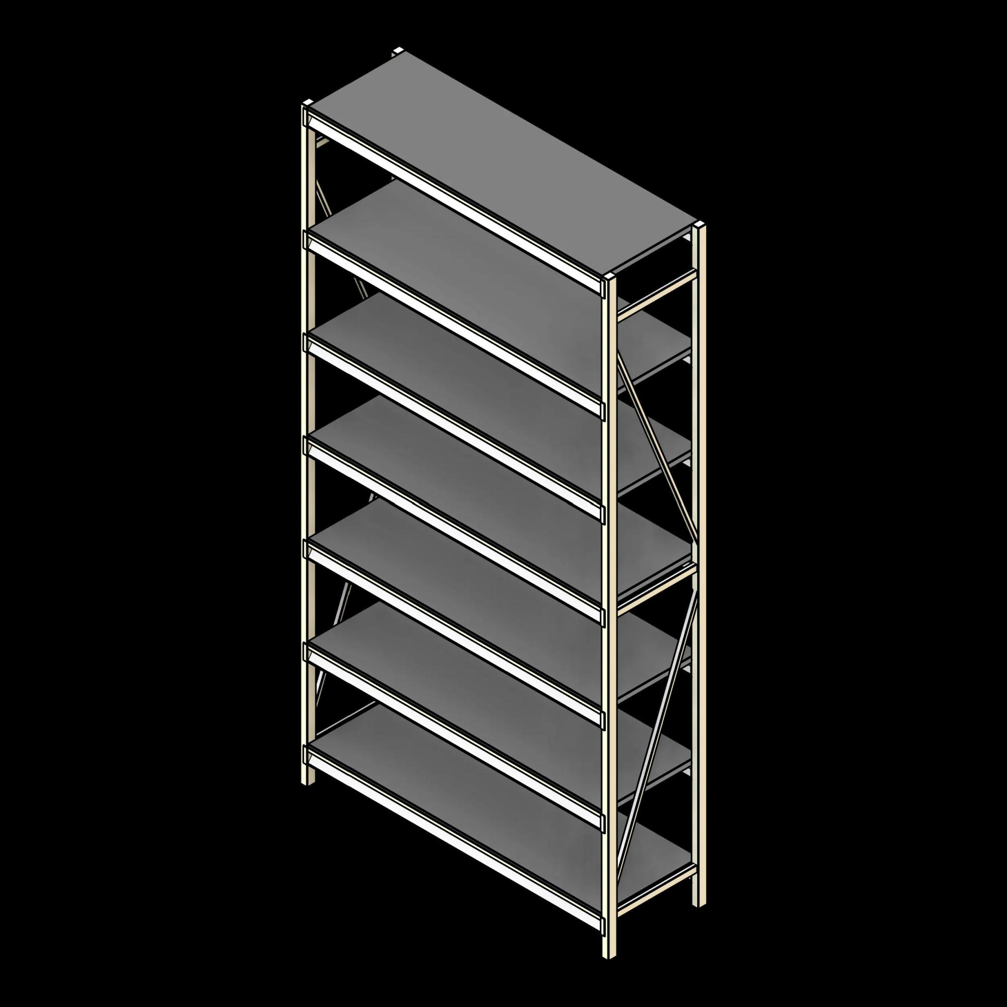 SSG Shelving Wide Span PCS 96x30x144 6 Shelves Steel Deck