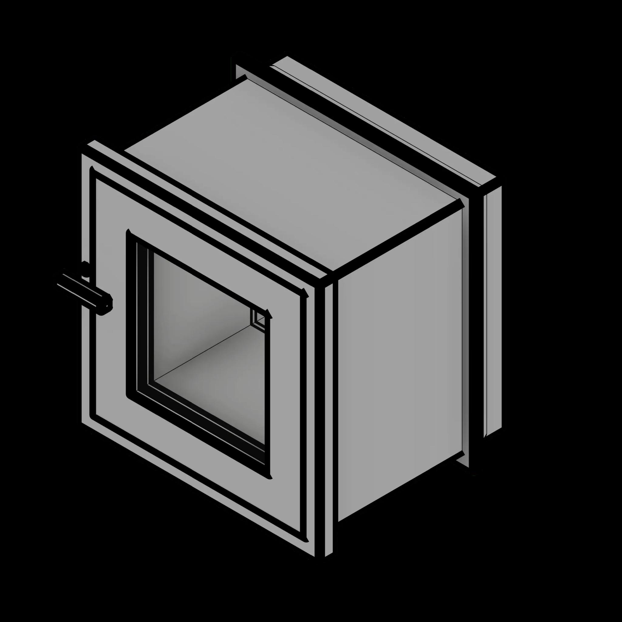 SSG Cabinet Specimen Pass Through SST Glass Doors