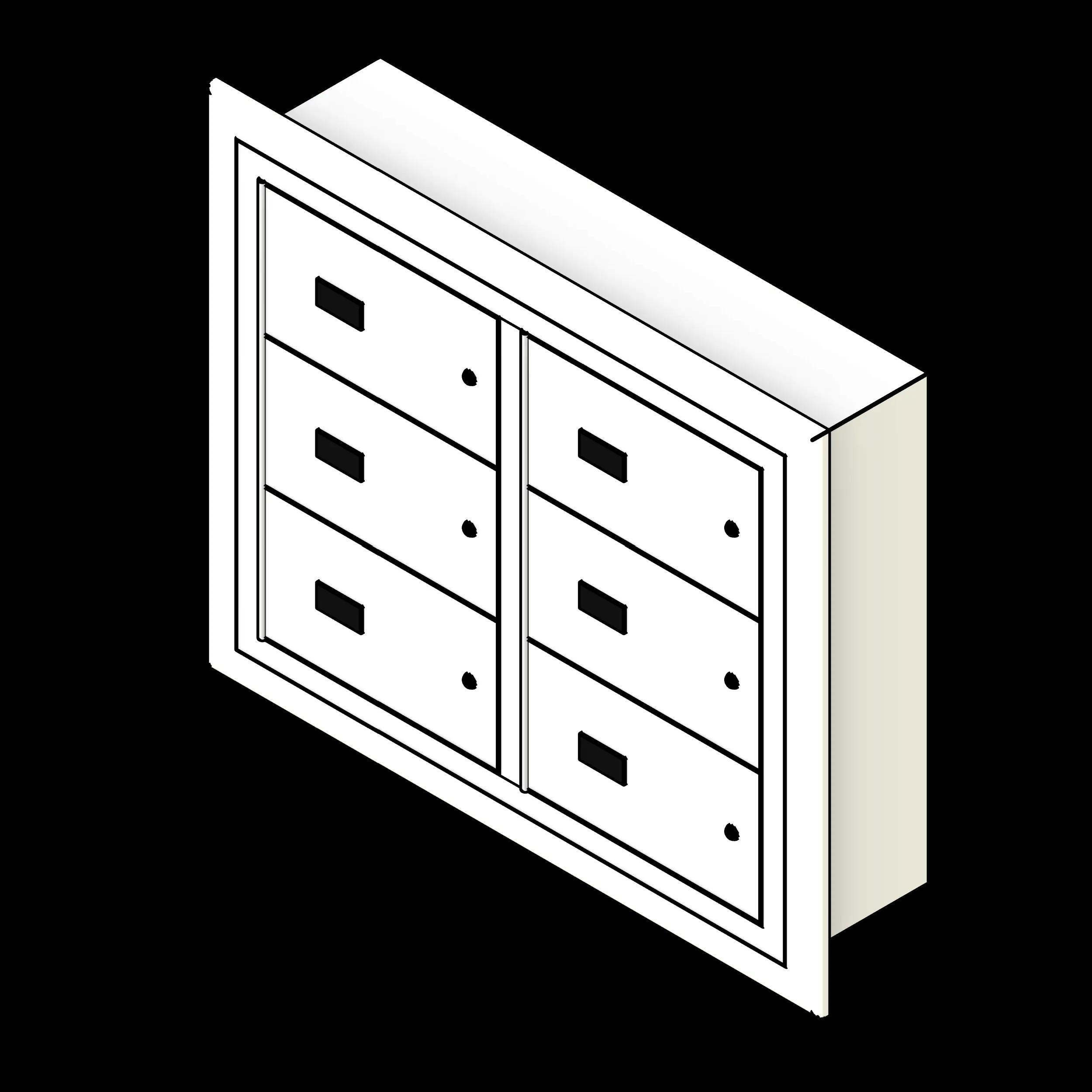  SSG Locker Gun Wall Mounted PCS Flush 2 Column 3 Tier
