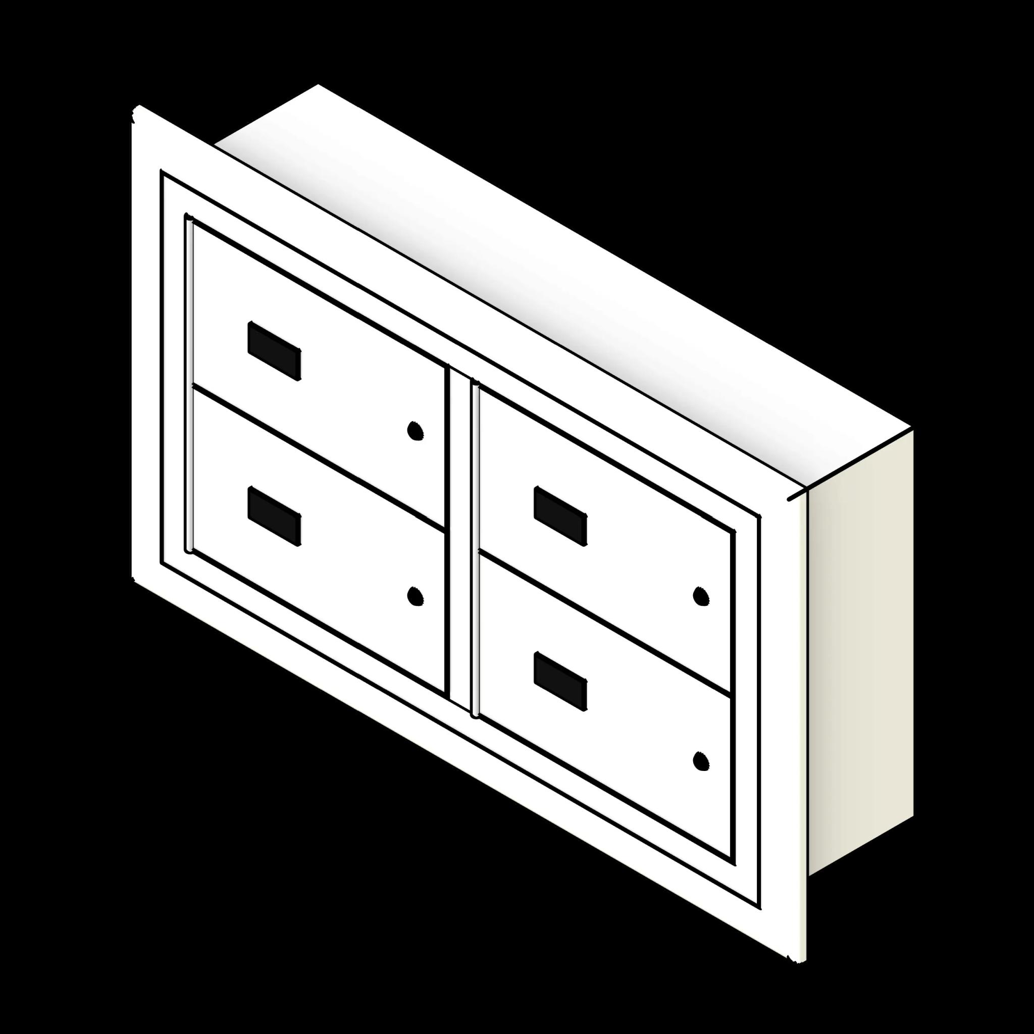  SSG Locker Gun Wall Mounted PCS Flush 2 Column 2 Tier