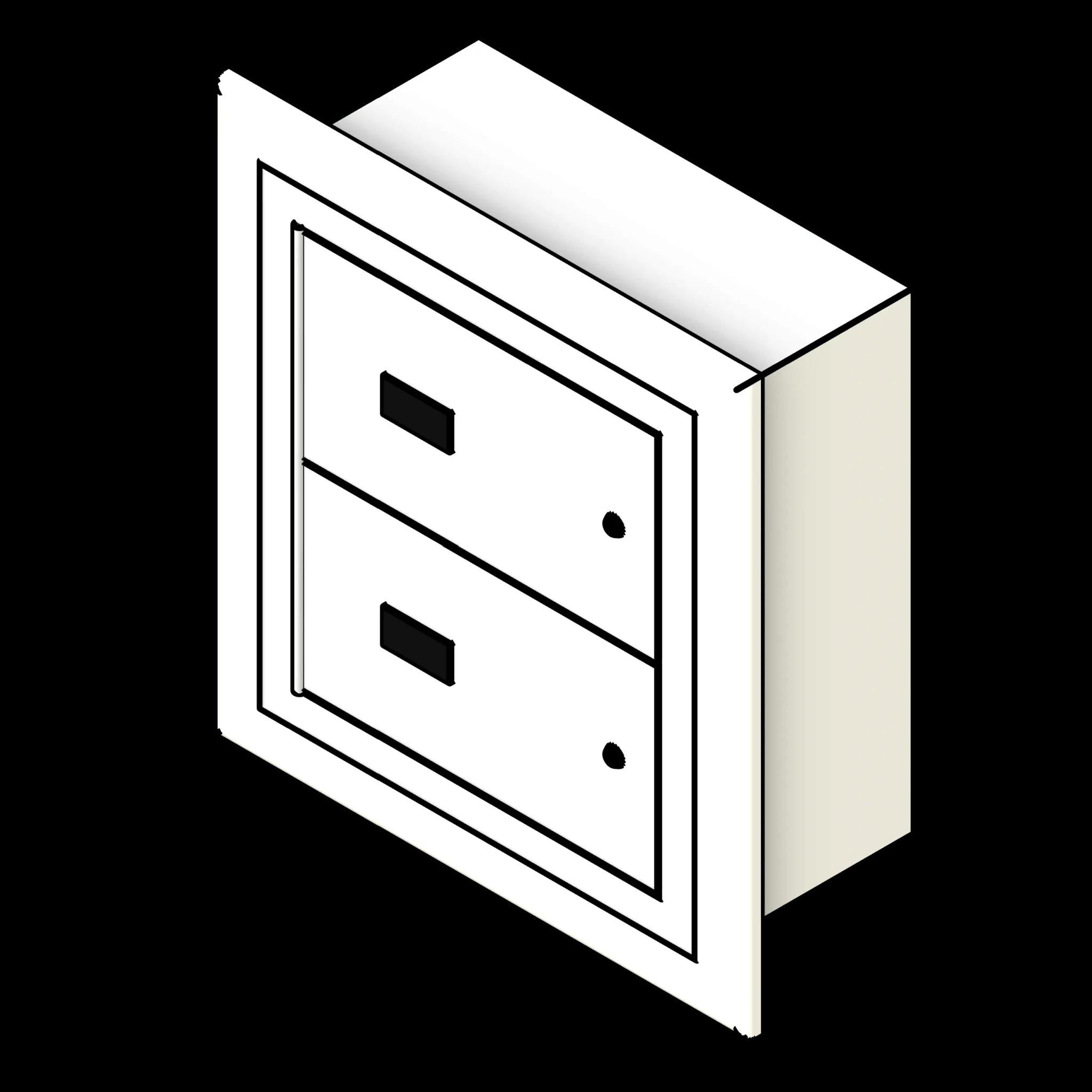  SSG Locker Gun Wall Mounted PCS Flush 1 Column 2 Tier