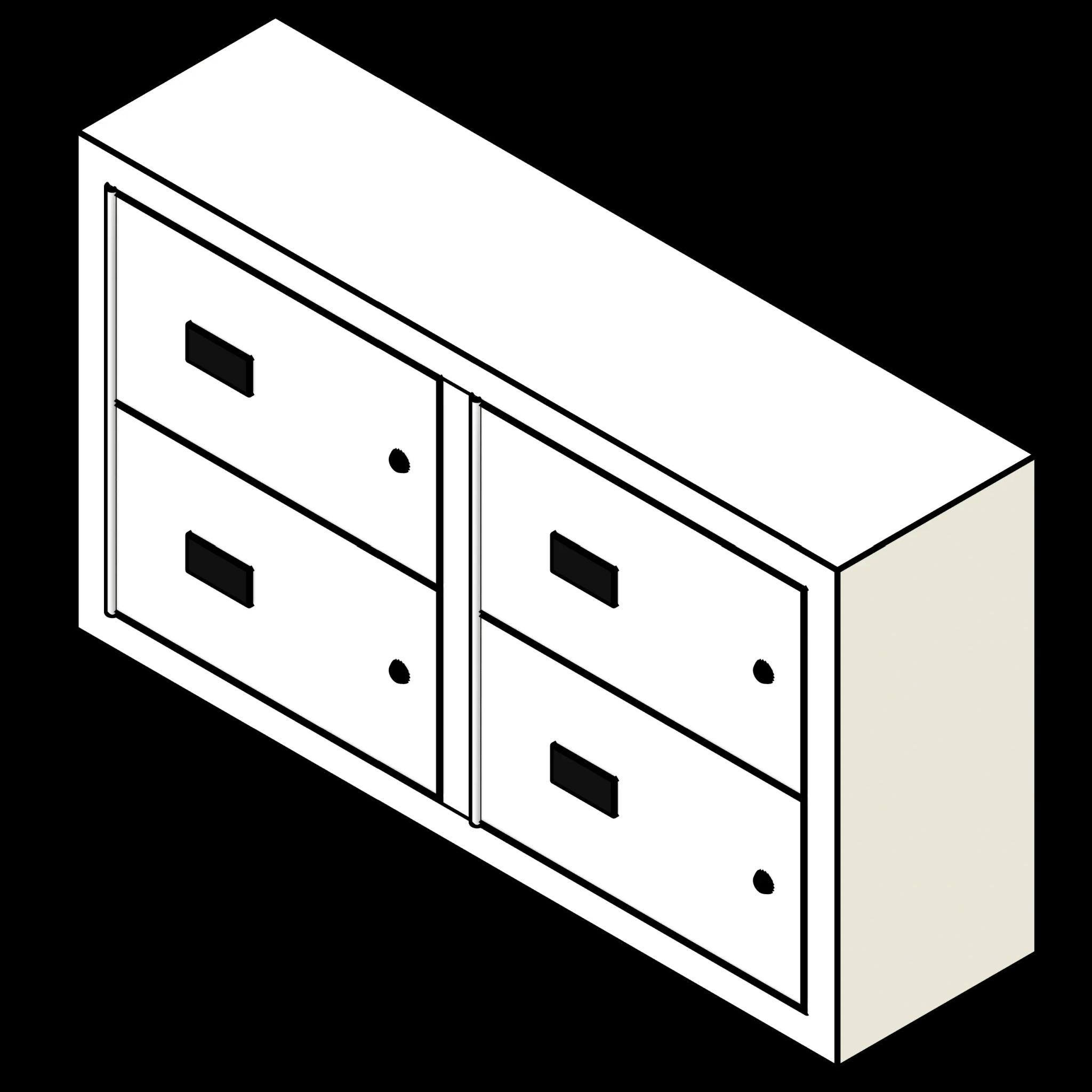  SSG Locker Gun Wall Mounted PCS Surface 2 Column 2 Tier