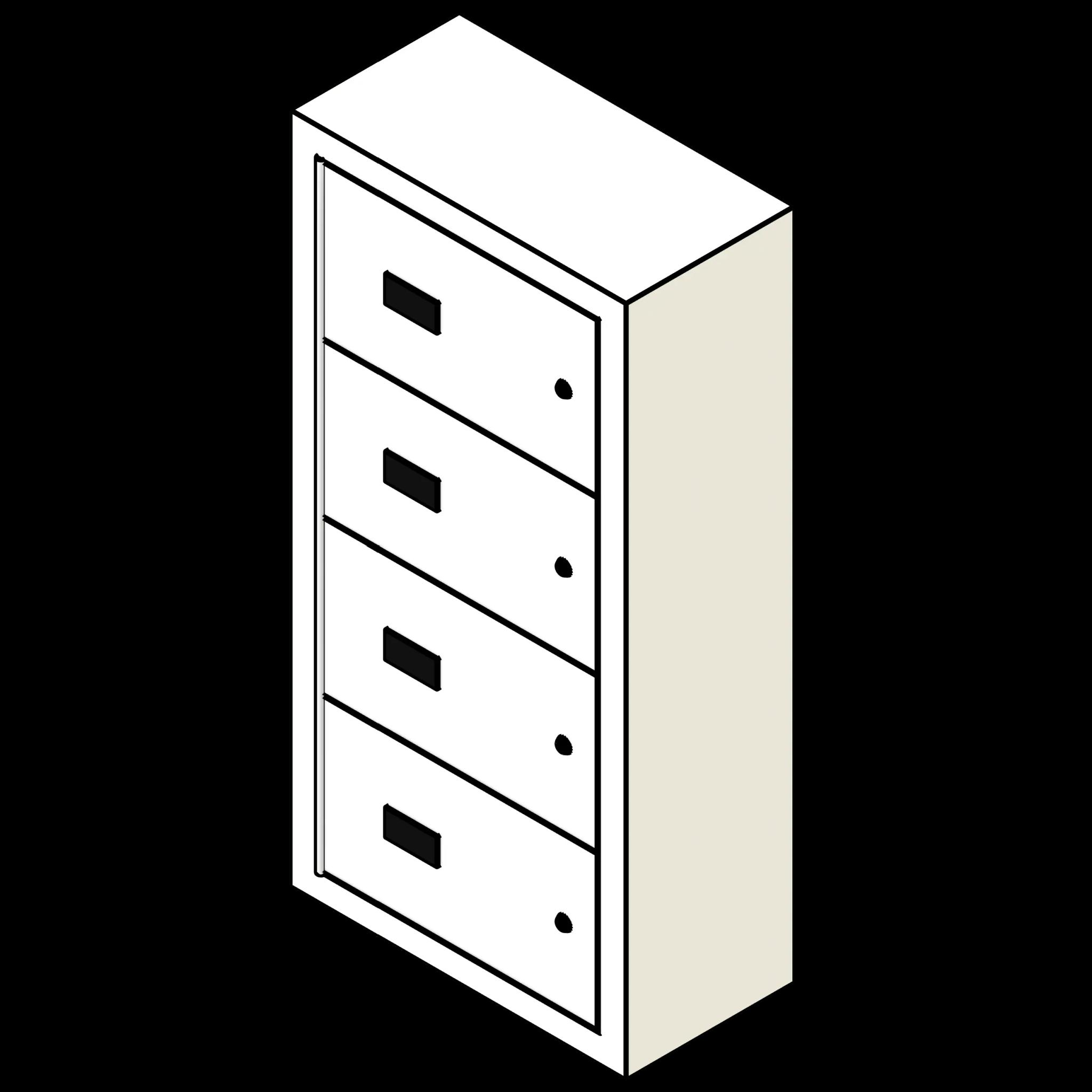  SSG Locker Gun Wall Mounted PCS Surface 1 Column 4 Tier