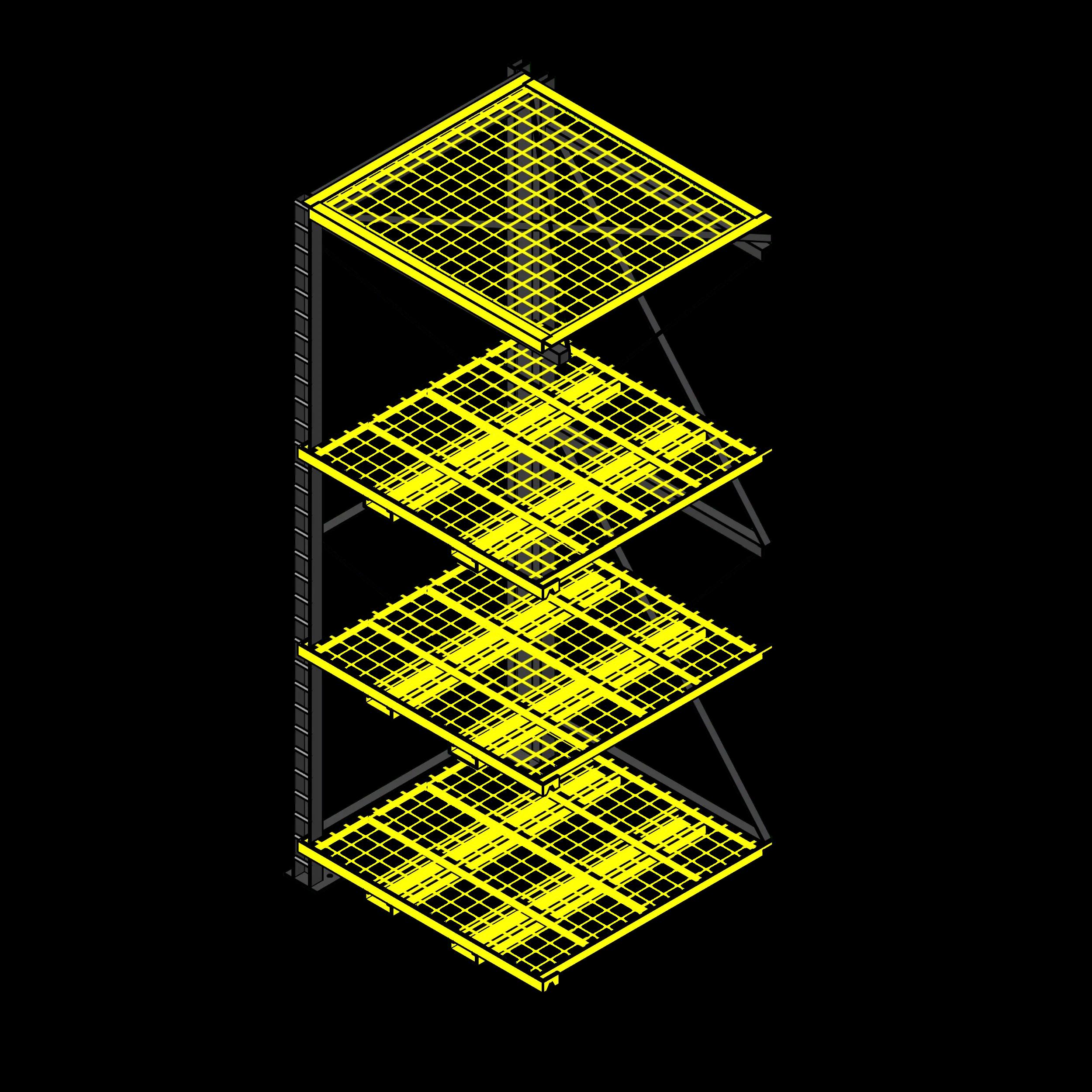 SSG Shelving Pallet Rack Modular PCS 48x48 Mesh Deck Adder