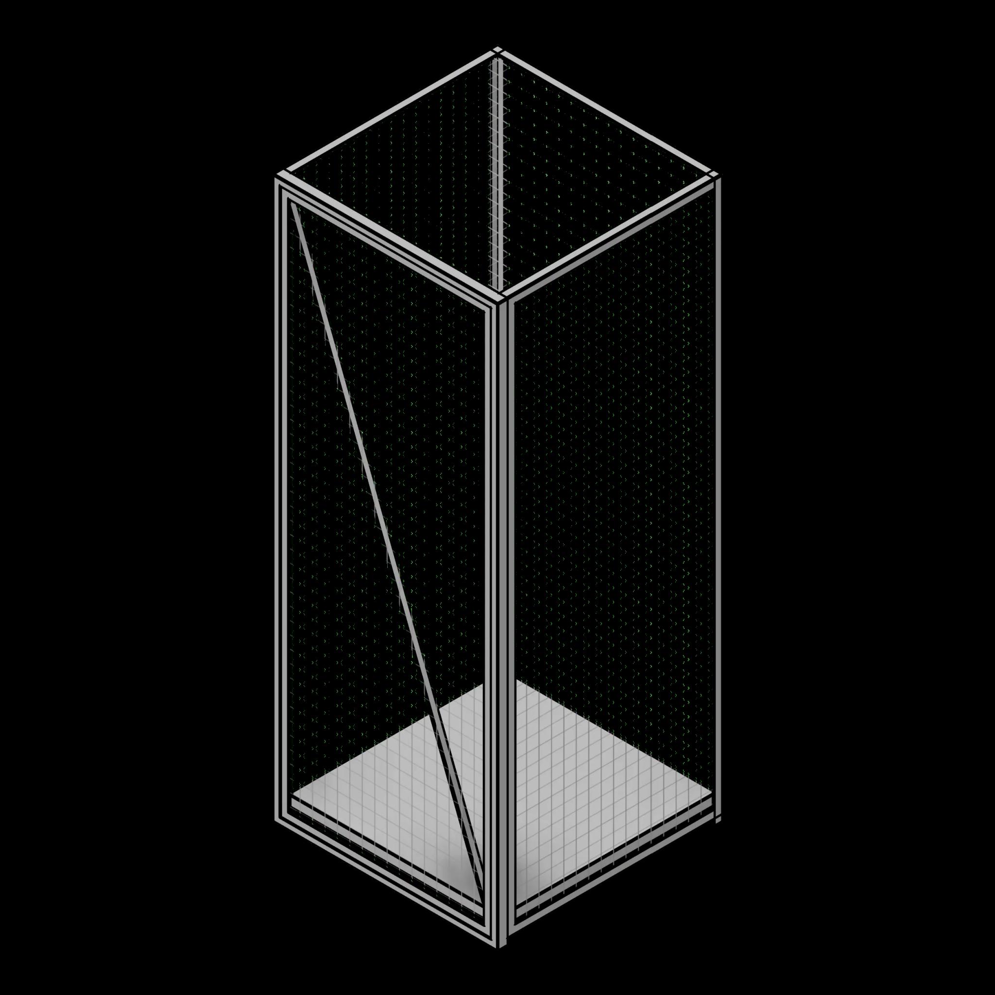  SSG Locker Tiered Wire PWR 36x36 1 Tier