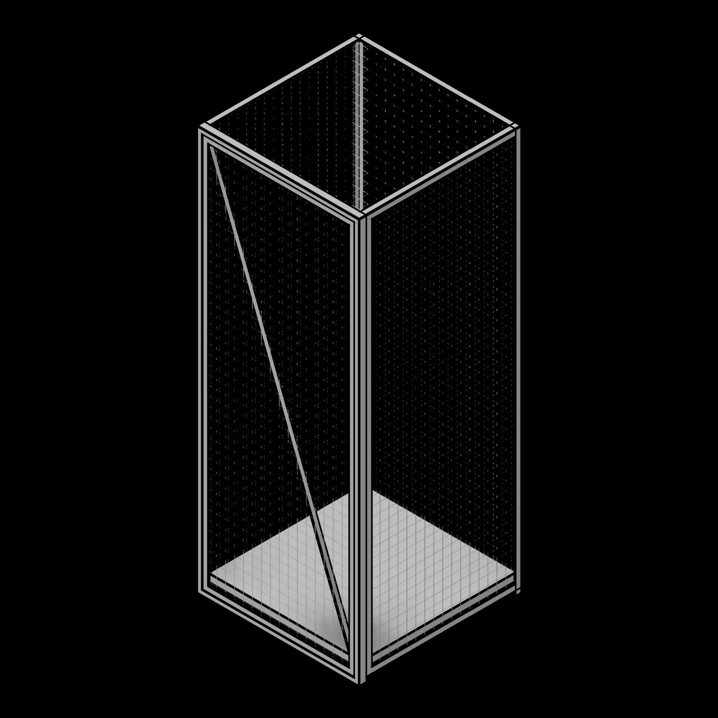  SSG Locker Tiered Wire PWR 36x36 1 Tier