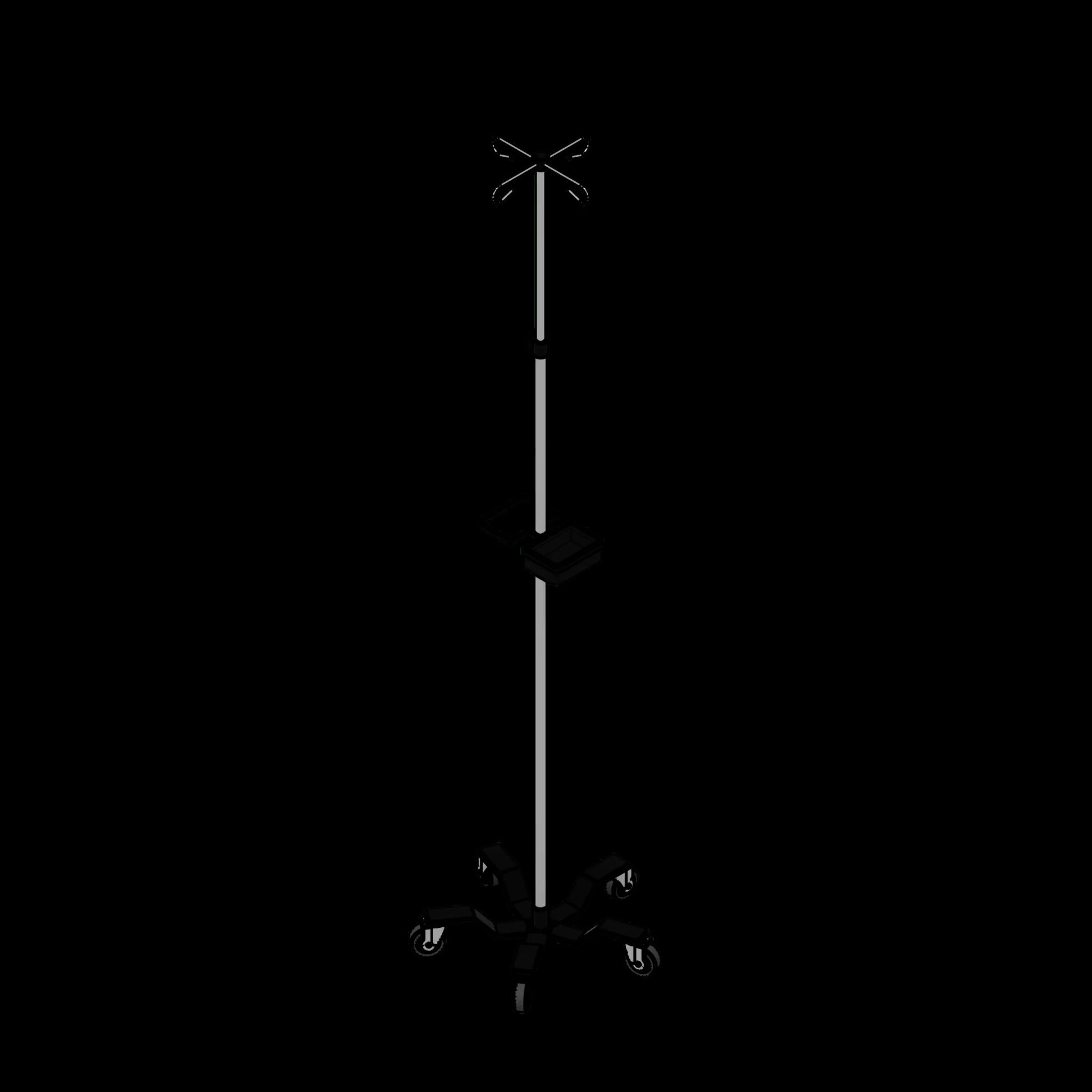 SSG Cart Mobile IV Stand SST Handle Tray