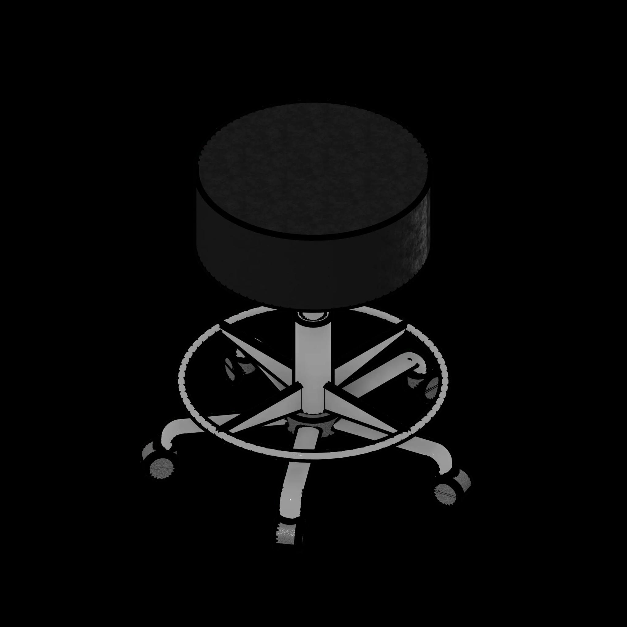 SSG Stool Rolling CHR with Footrest