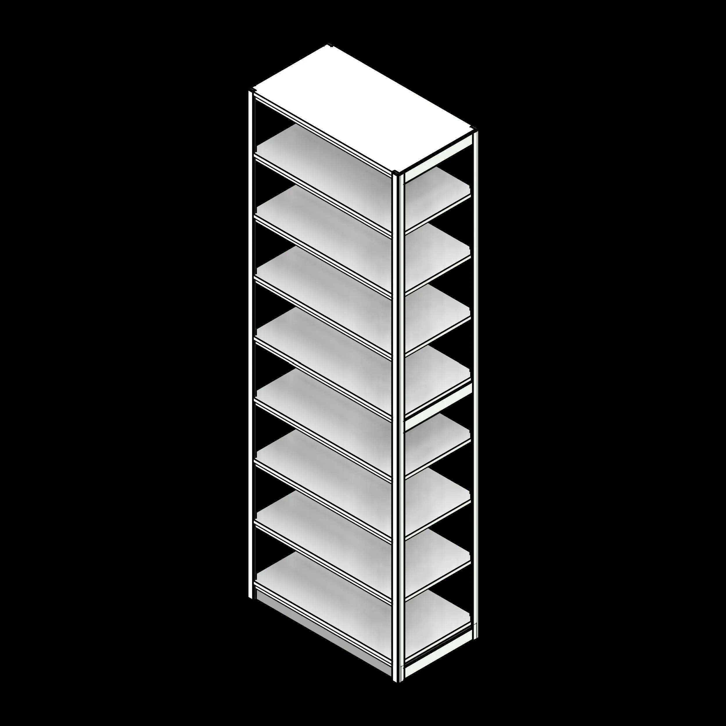 SSG Shelving 4-Post Archive Box PCS 30x16x88 Single Sided 8 Openings