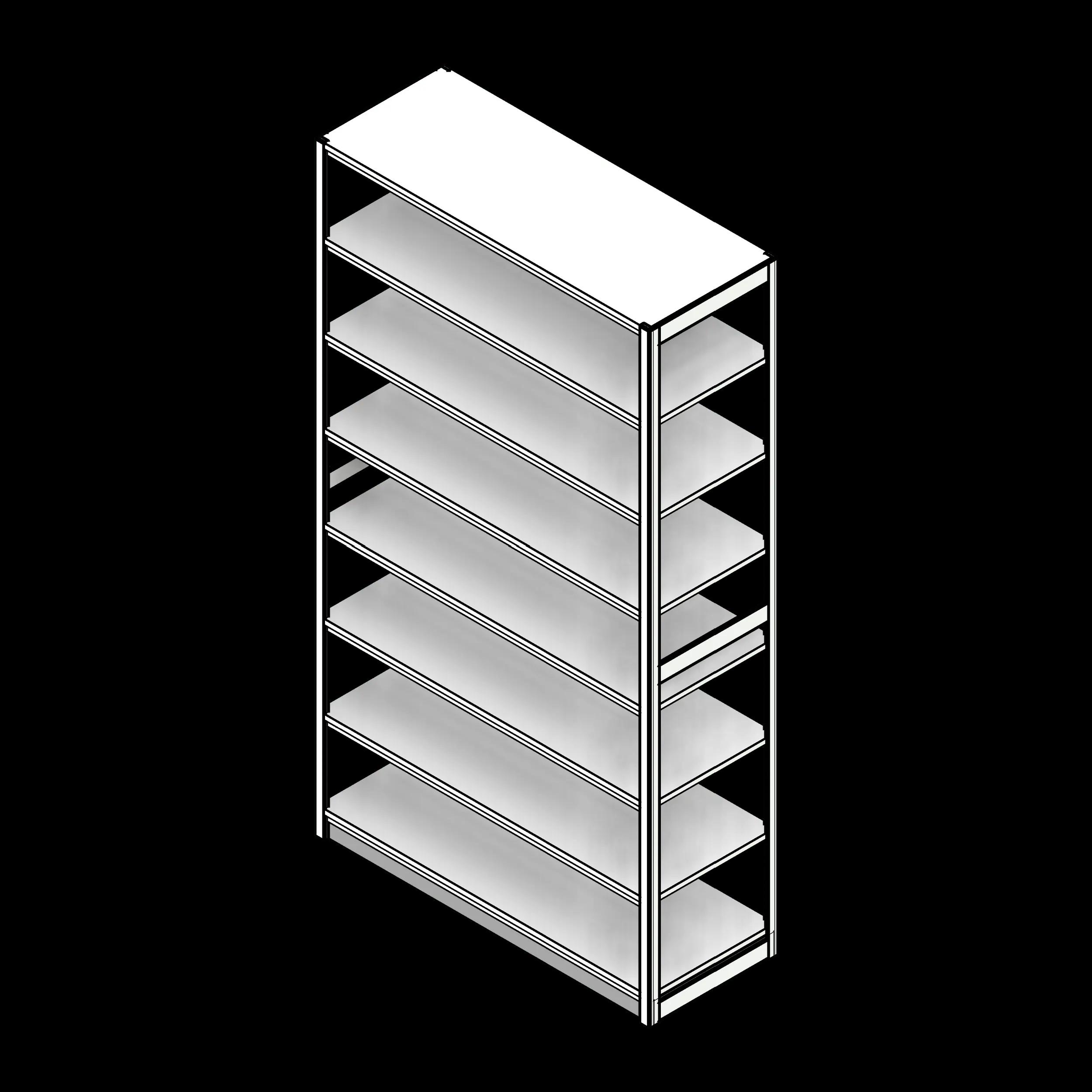 SSG Shelving 4-Post Archive Box PCS 42x16x76 Single Sided 7 Openings