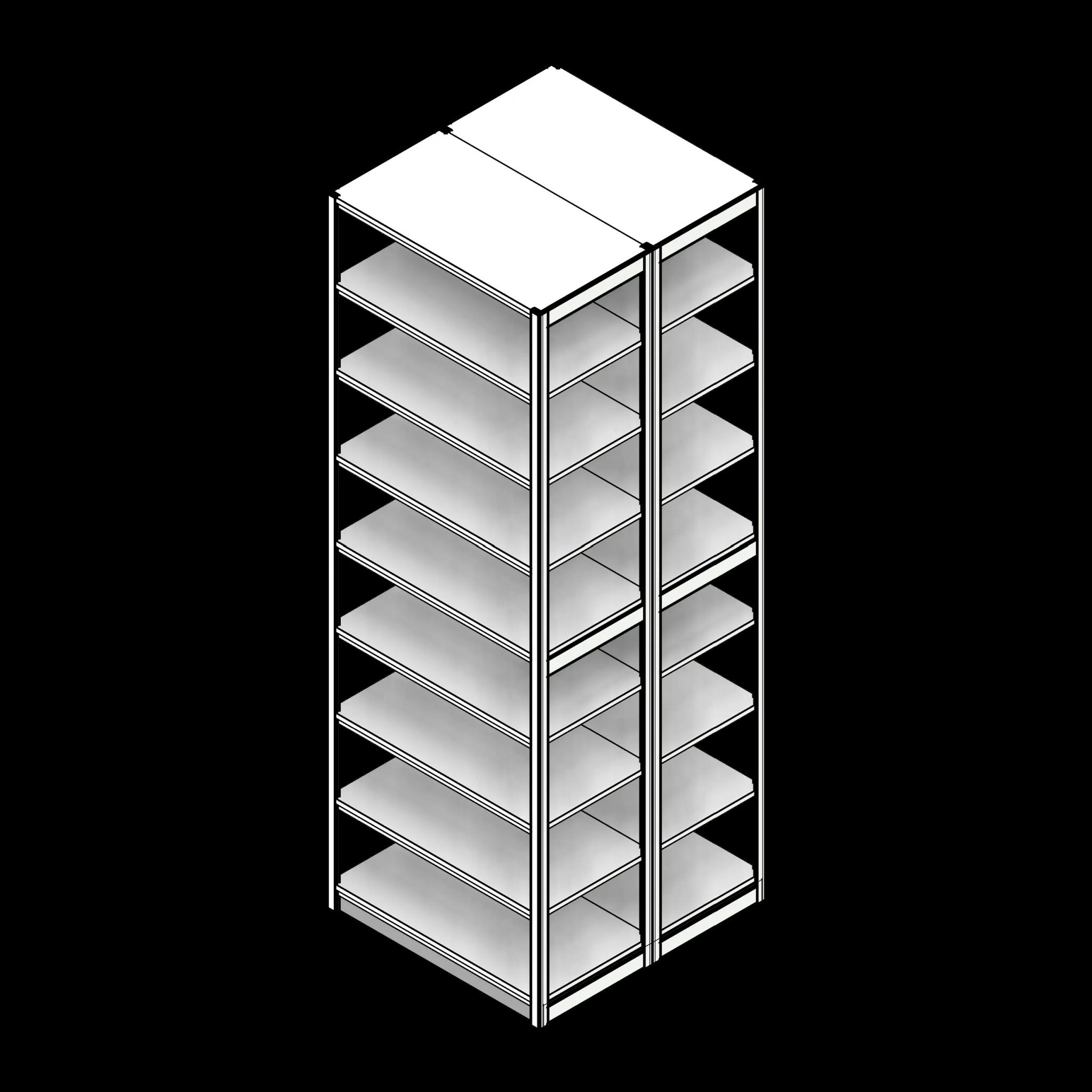 SSG Shelving 4-Post Archive Box PCS 30x32x88 Double Sided 8 Openings