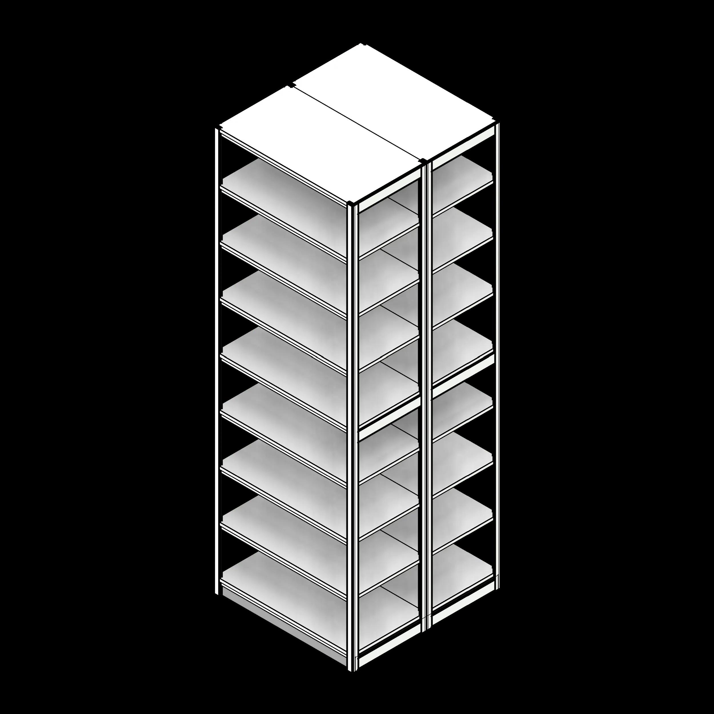 SSG Shelving 4-Post Archive Box PCS 30x32x88 Double Sided 8 Openings
