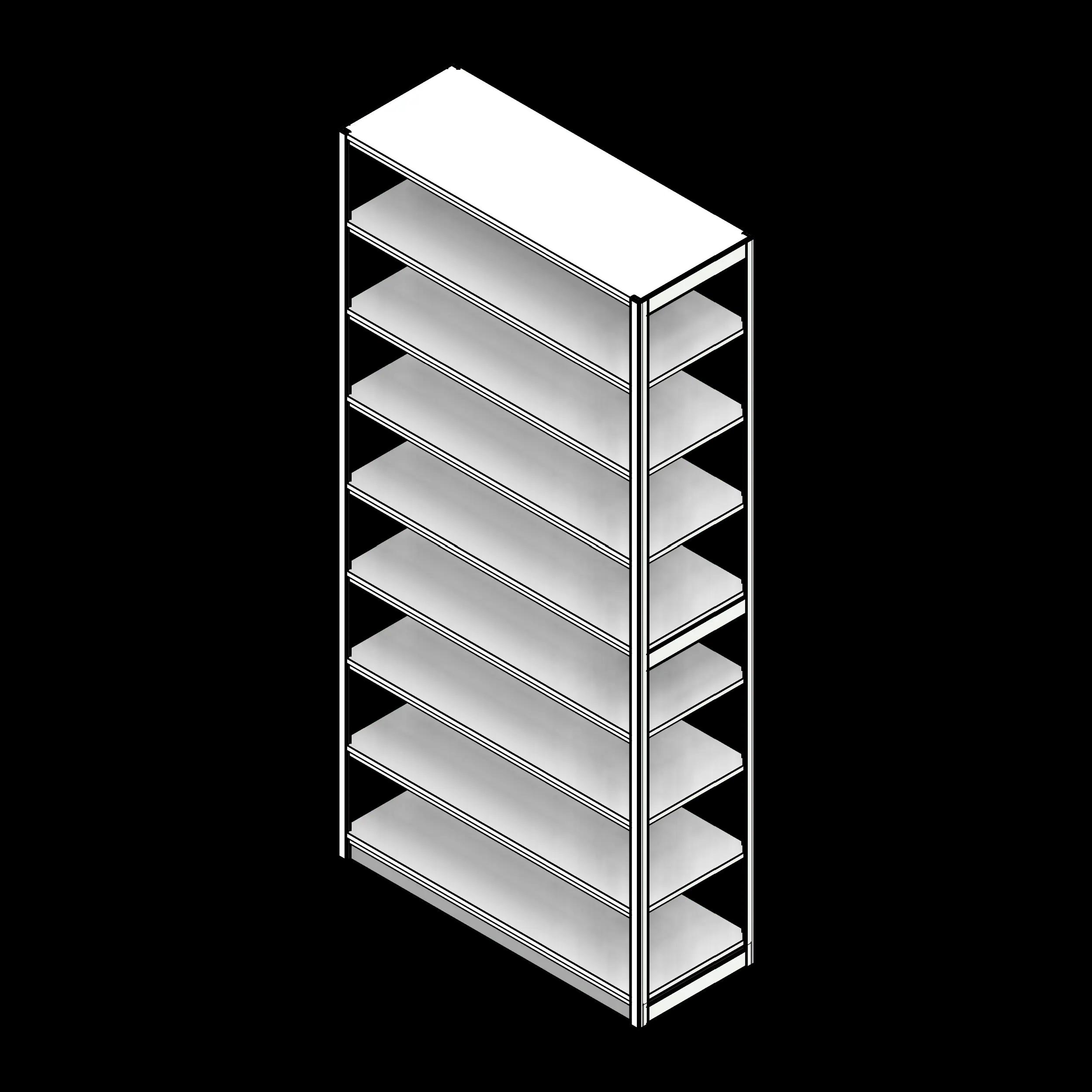 SSG Shelving 4-Post Archive Box PCS 42x16x88 Single Sided 8 Openings