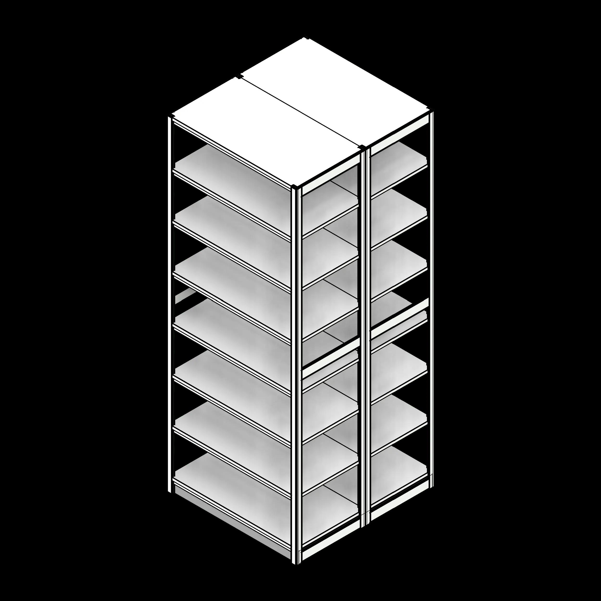 SSG Shelving 4-Post Archive Box PCS 30x32x76 Double Sided 7 Openings