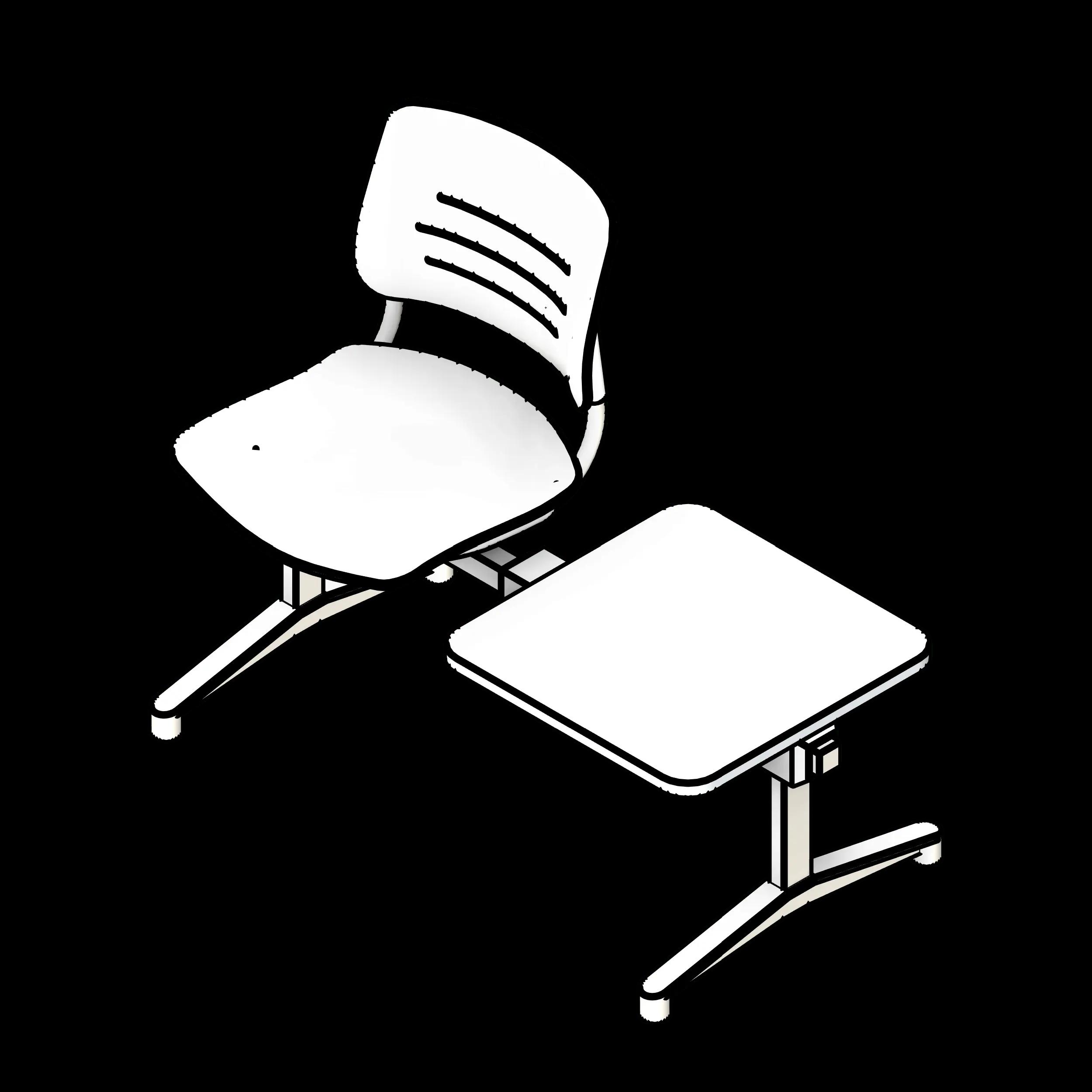 SSG Seat Tandem Lounge Armrests PPL 1 Seat 1 Inline Table