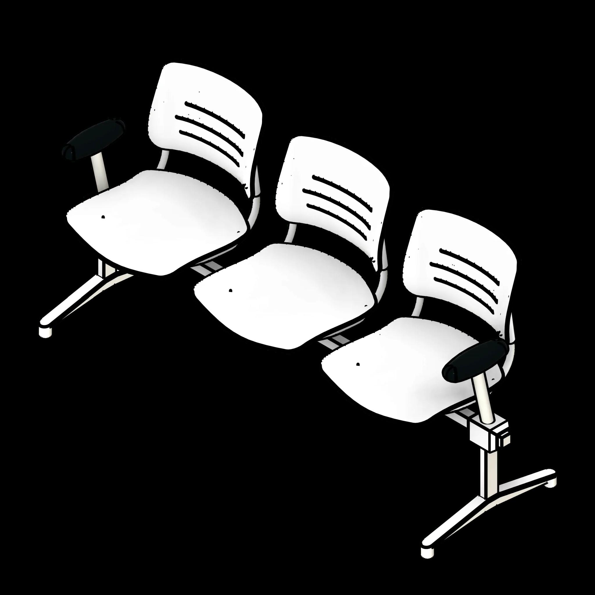 SSG Seat Tandem Lounge Armrests PPL 3 Seats