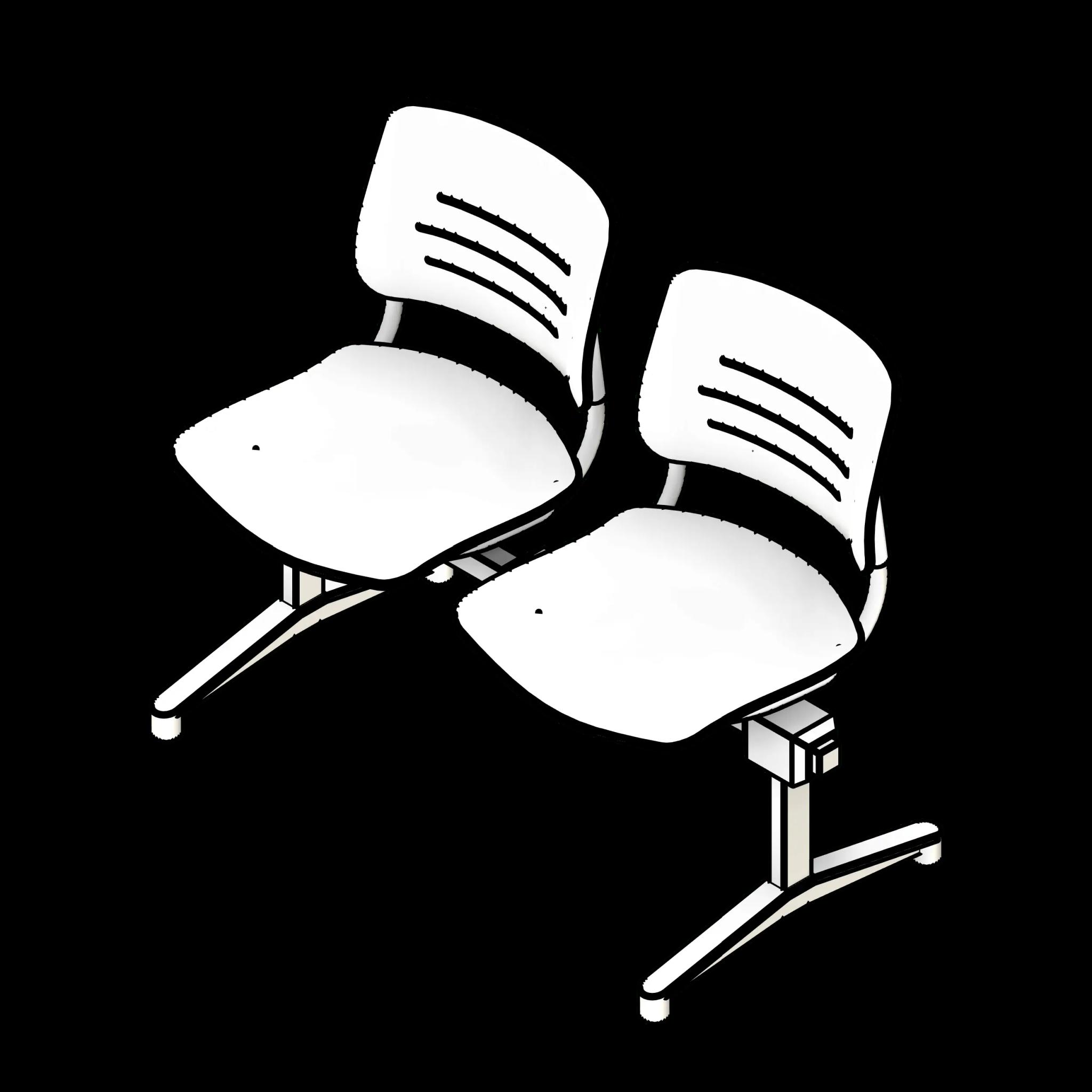 SSG Seat Tandem Lounge Armrests PPL 2 Seats