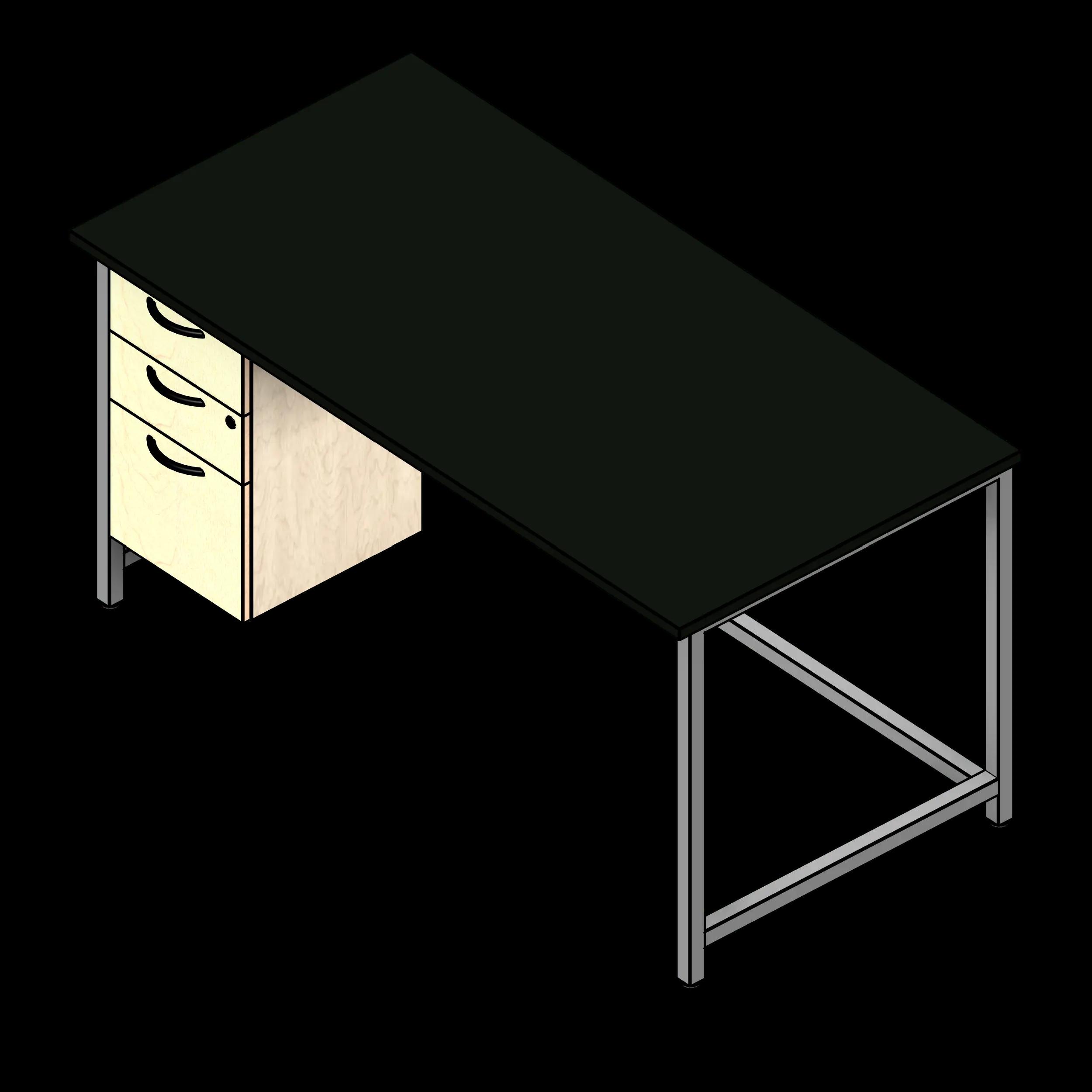 SSG Workstation Public Safety PCS Phenolic 3 Drawers Left