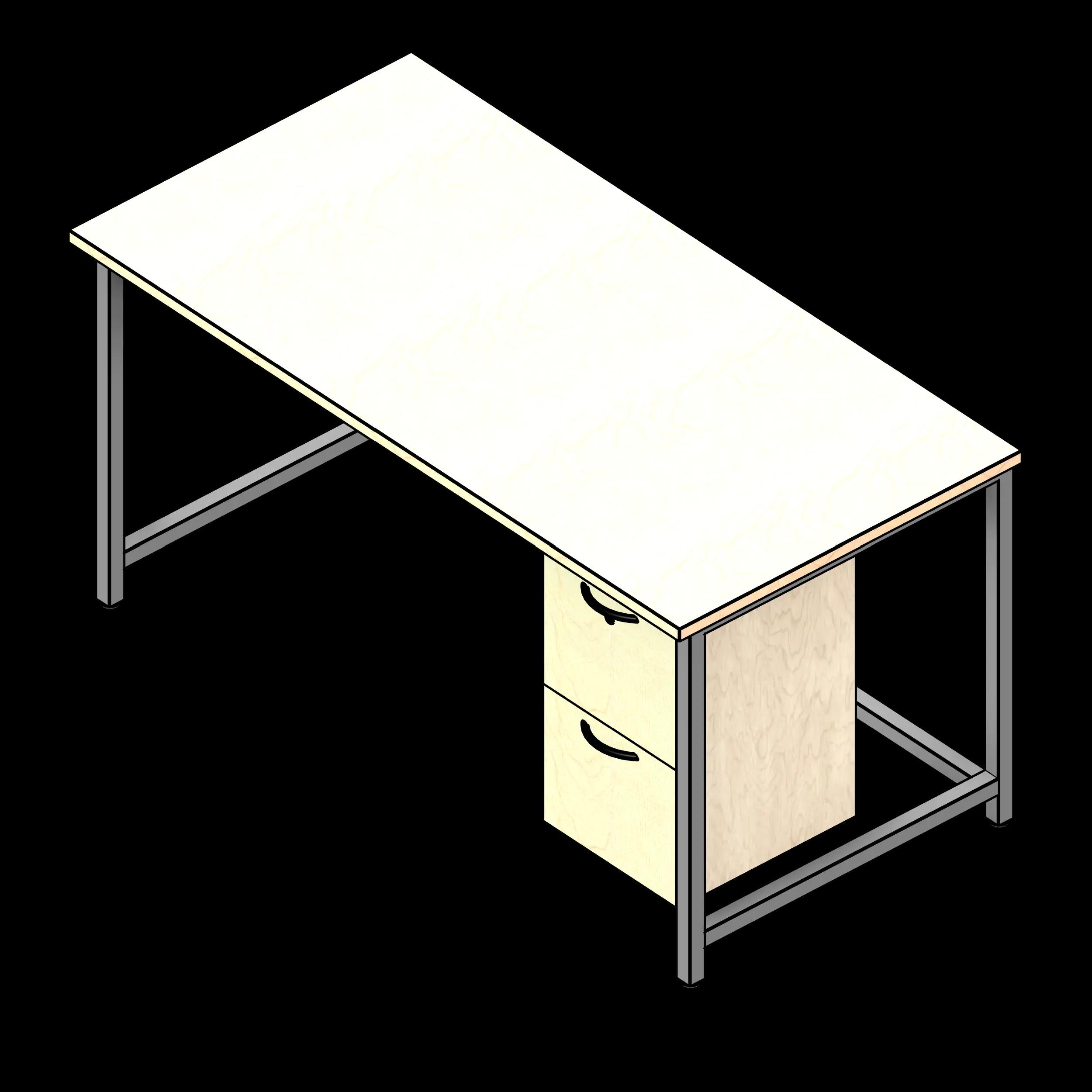 SSG Workstation Public Safety PCS Laminate 2 Drawers Right