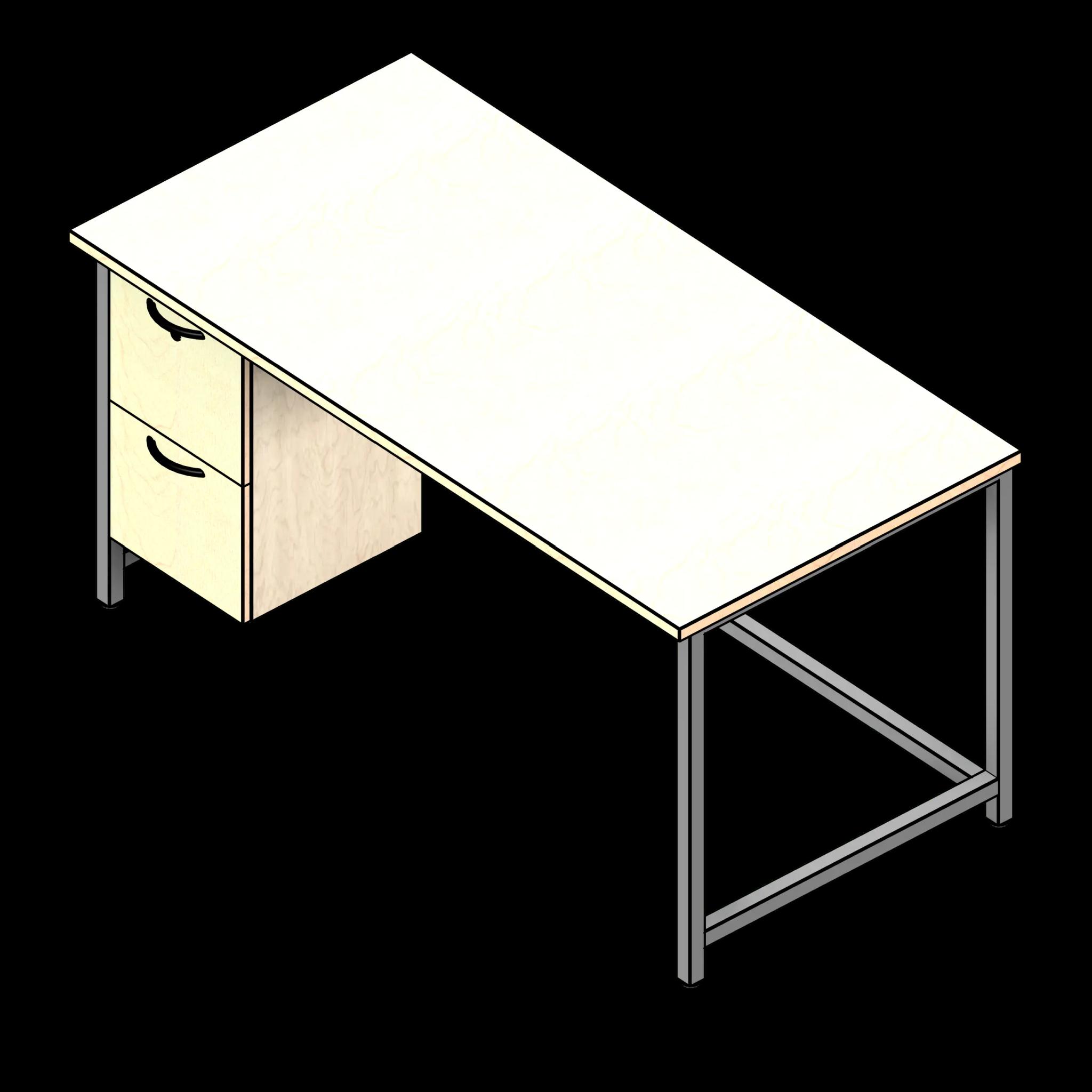 SSG Workstation Public Safety PCS Laminate 2 Drawers Left