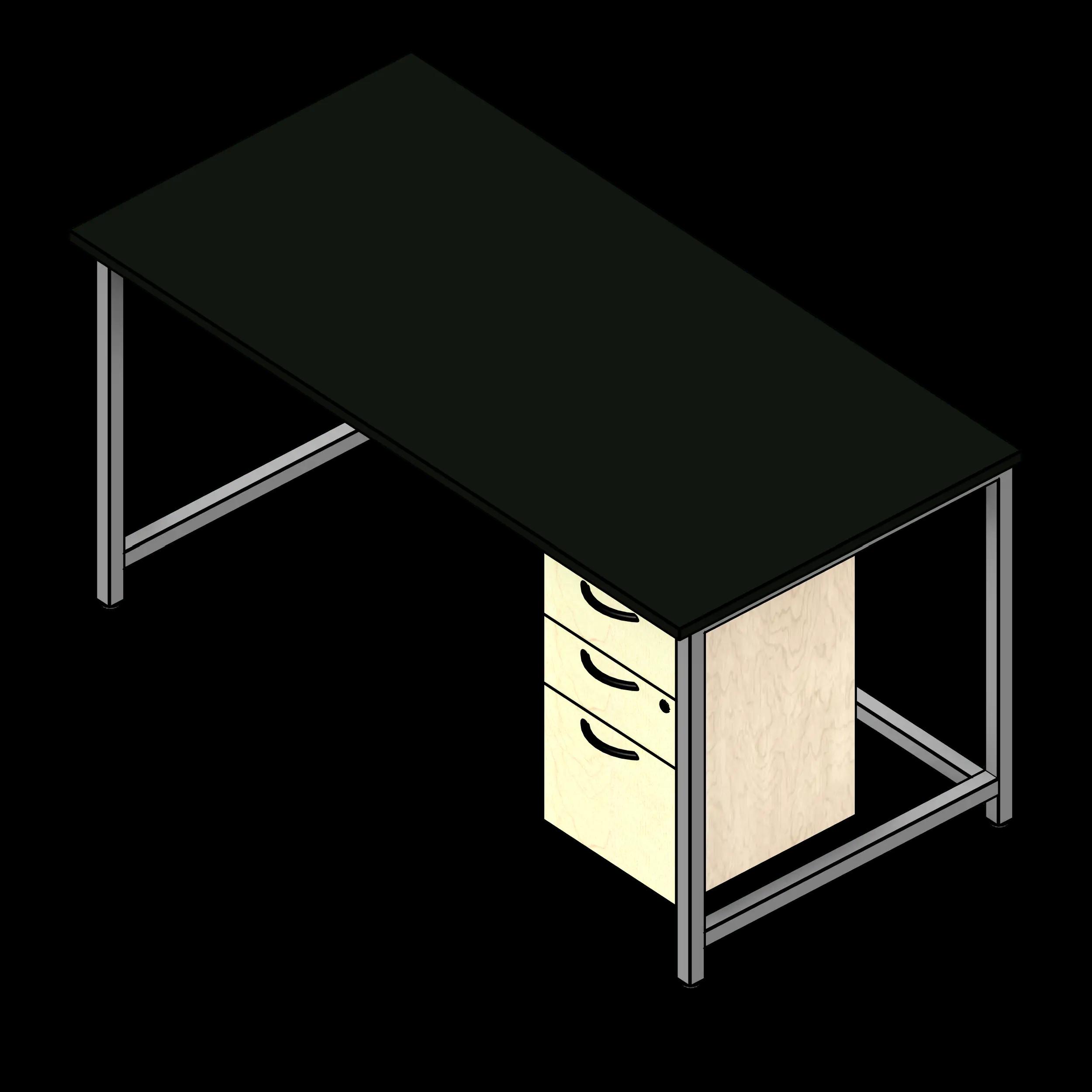 SSG Workstation Public Safety PCS Phenolic 3 Drawers Right