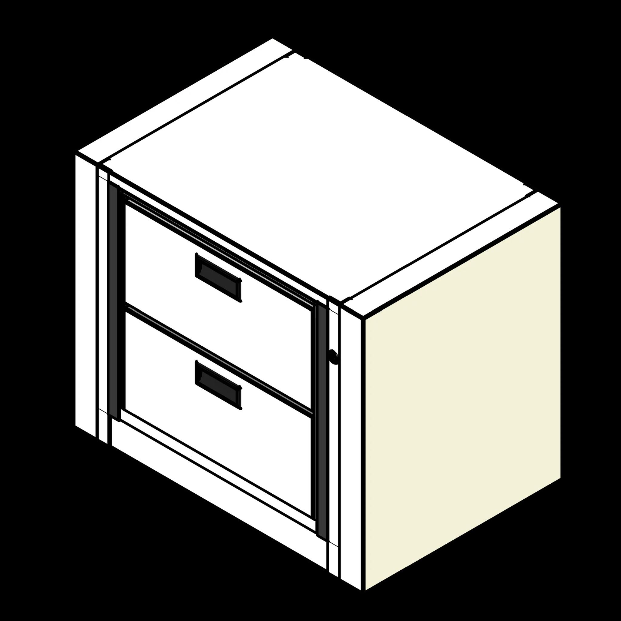 SSG Cabinet File Rotary PCS Starter Letter 2 Drawers