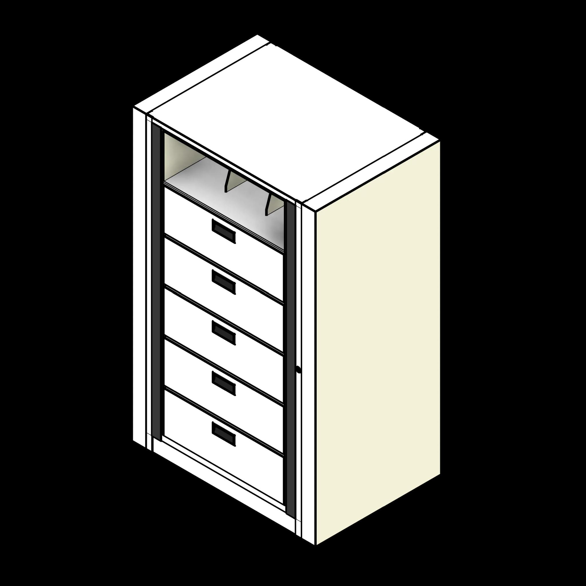 SSG Cabinet File Rotary PCS Starter Legal 5 Drawers 1 Shelf