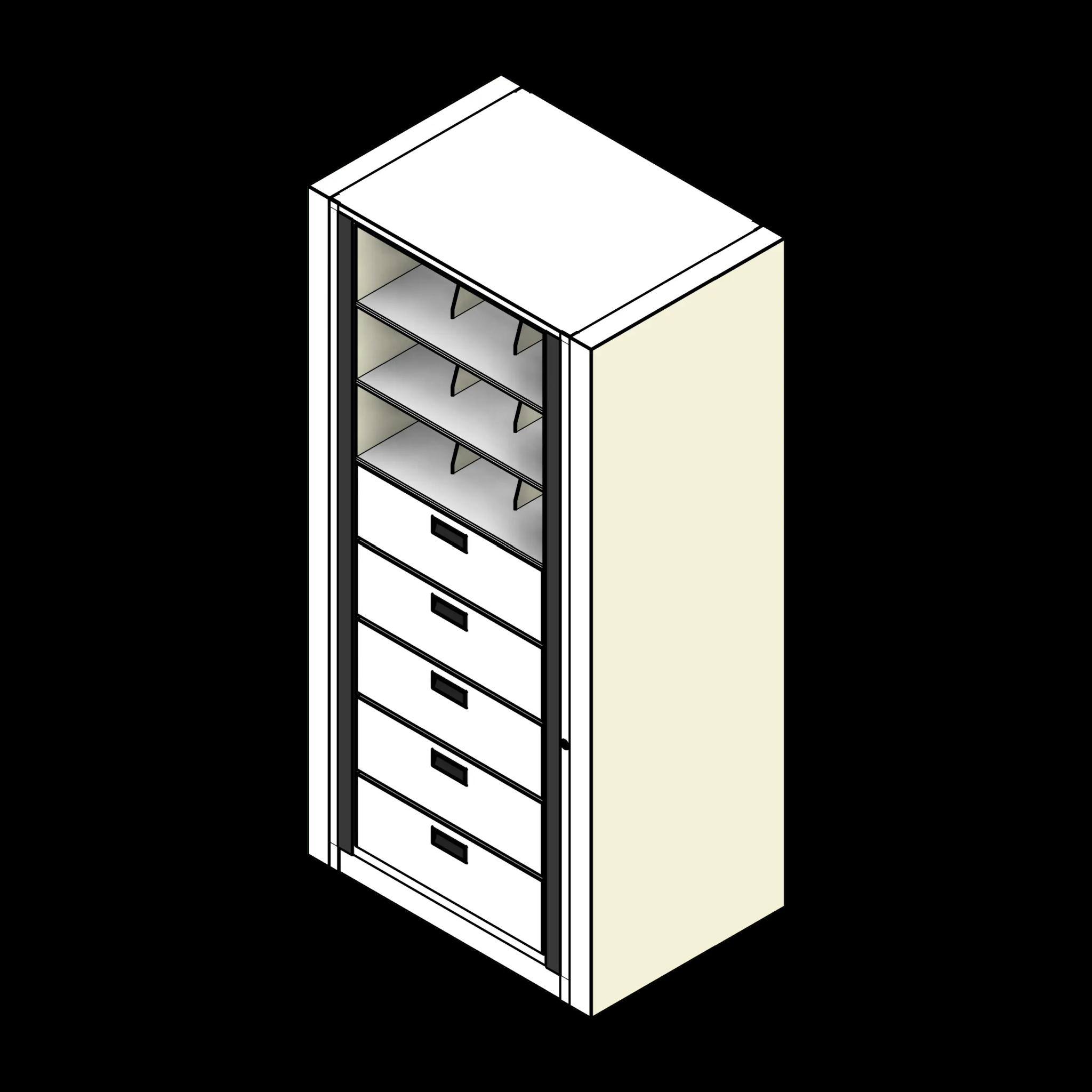 SSG Cabinet File Rotary PCS Starter Legal 5 Drawers 3 Shelves
