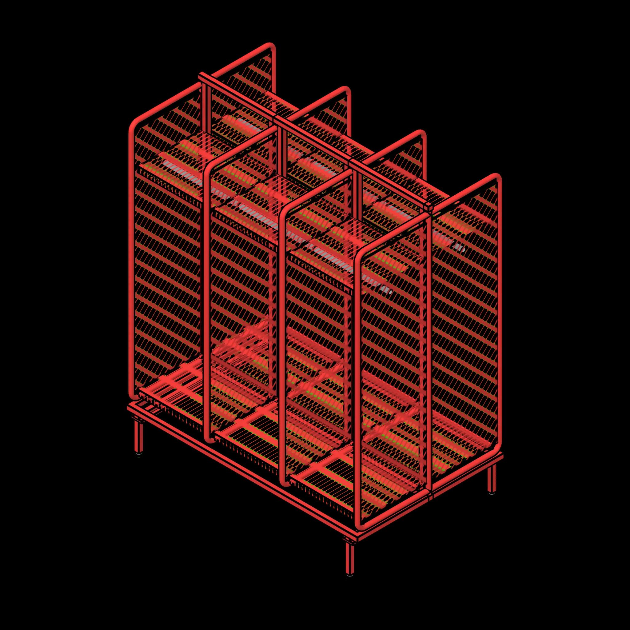 SSG Locker Freestanding Firefighter PCS 20x20 6 Lockers Double Sided