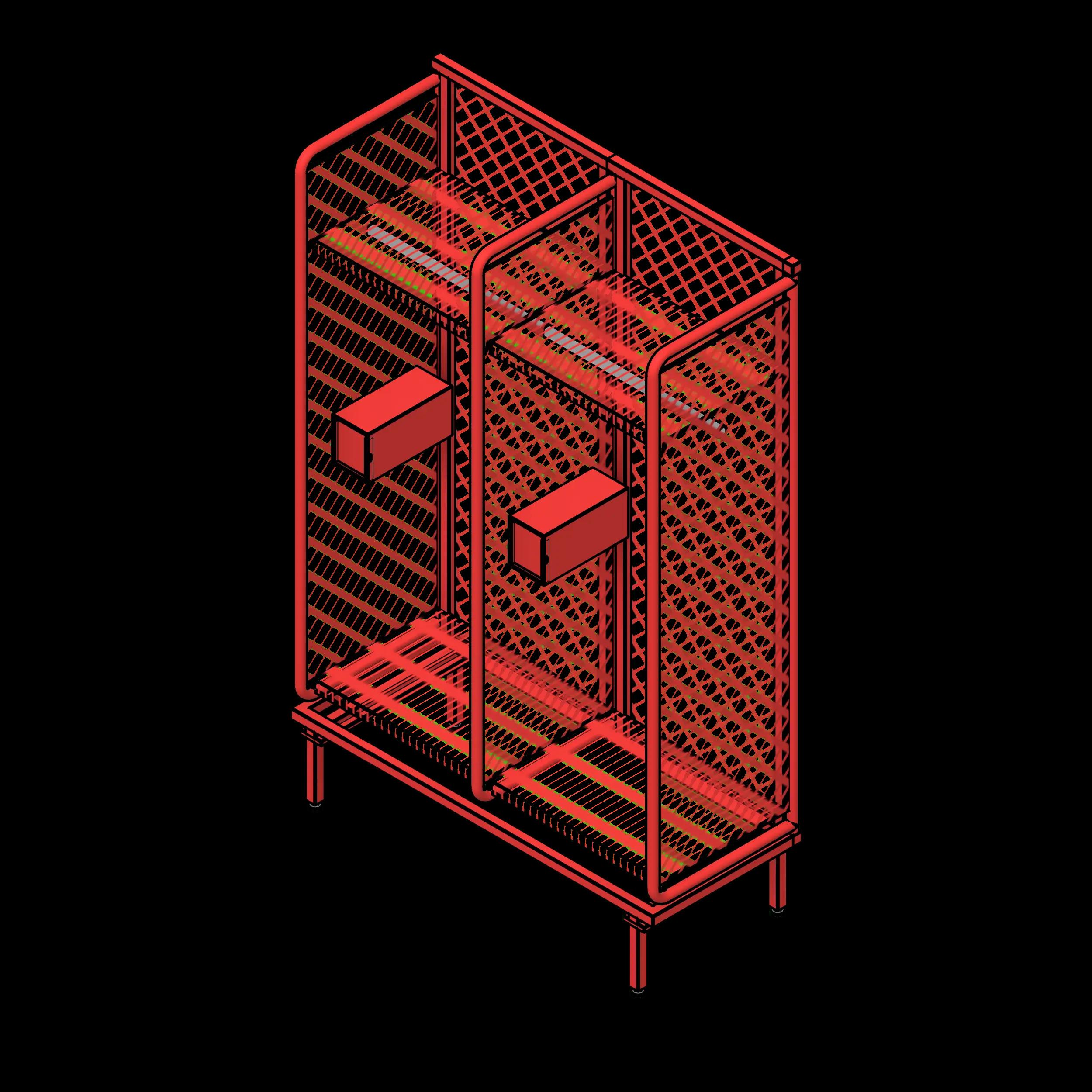 SSG Locker Freestanding Firefighter PCS 24x20 2 Lockers Single Sided Property Box