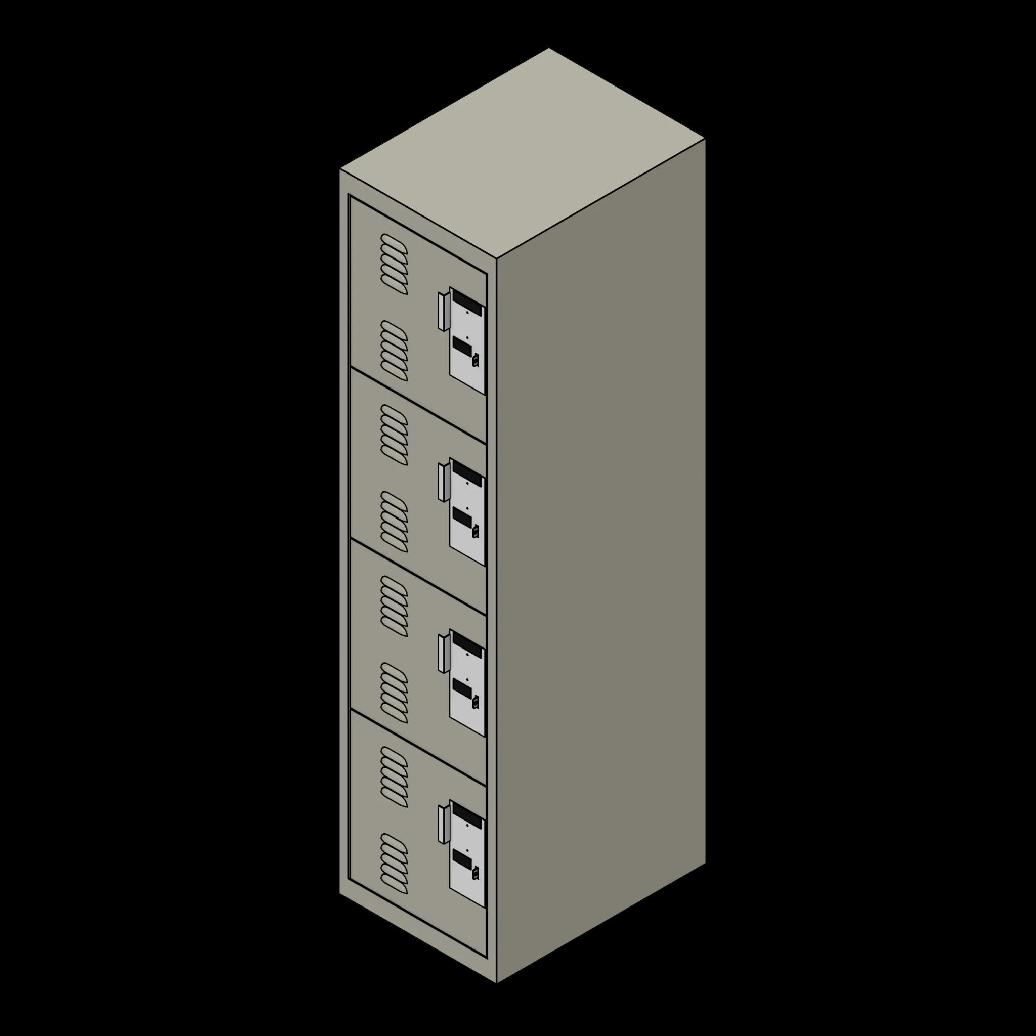 SSG Locker Personal Storage Tiered PCS 18x24x72 4 Tier