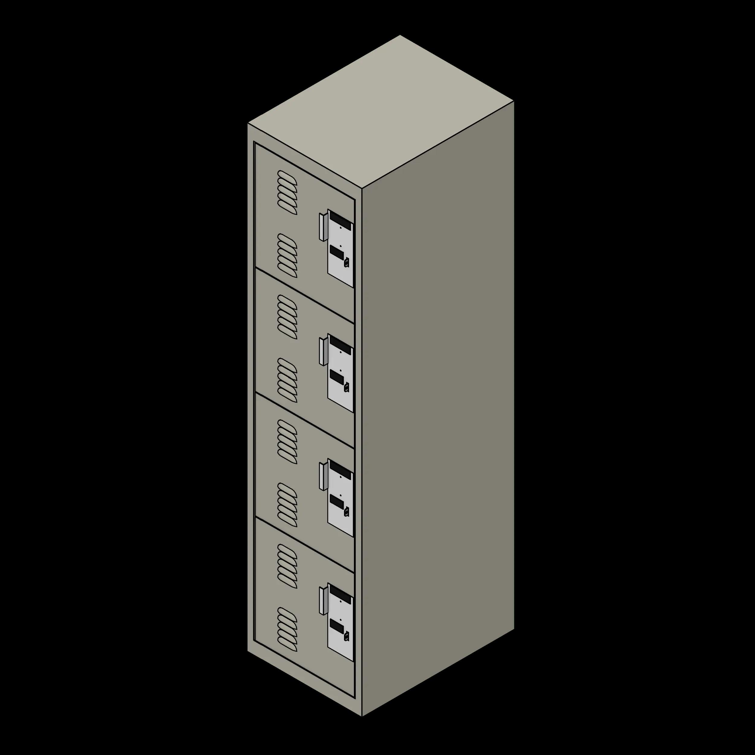 SSG Locker Personal Storage Tiered PCS 18x24x72 4 Tier