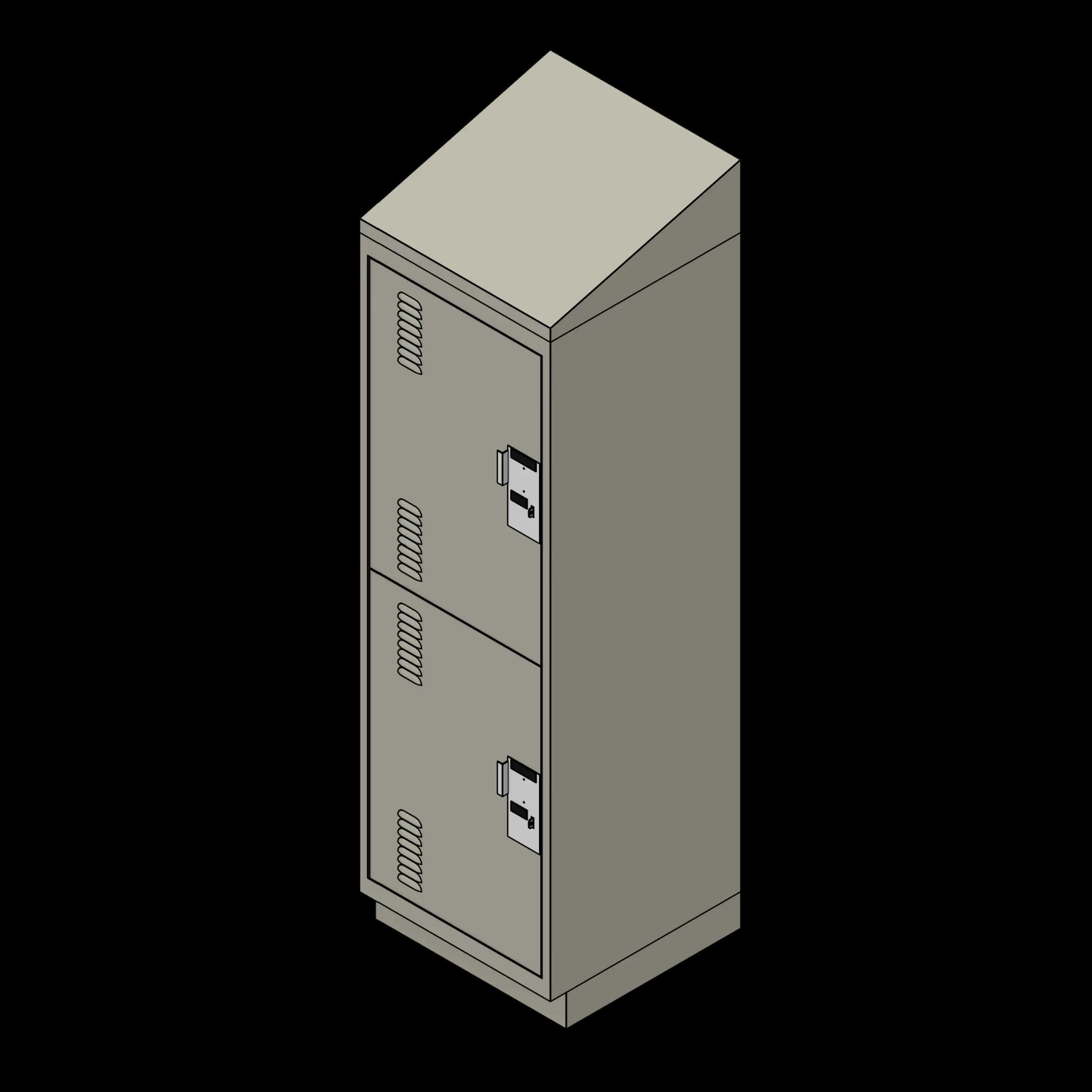 SSG Locker Personal Storage Tiered PCS 24x24x72 2 Tier
