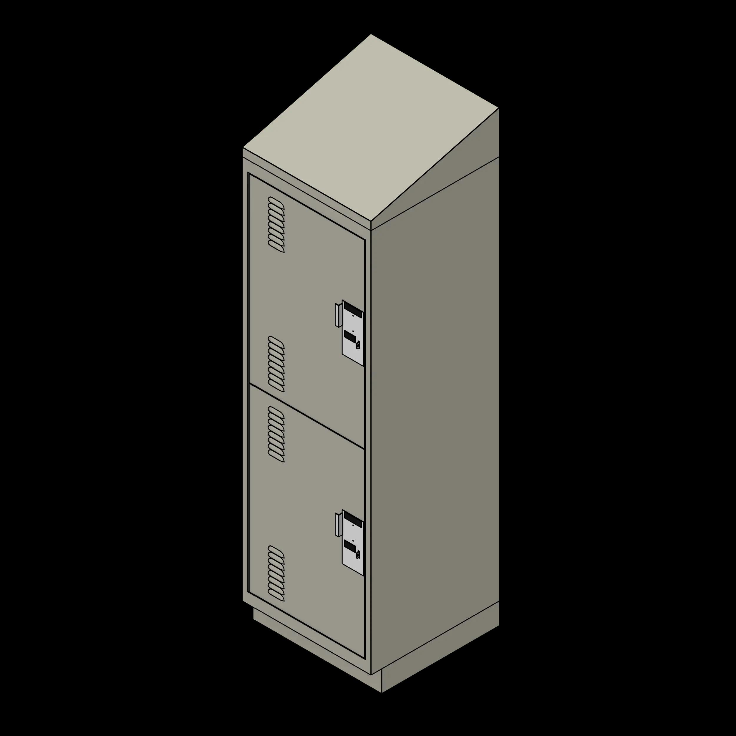 SSG Locker Personal Storage Tiered PCS 24x24x72 2 Tier