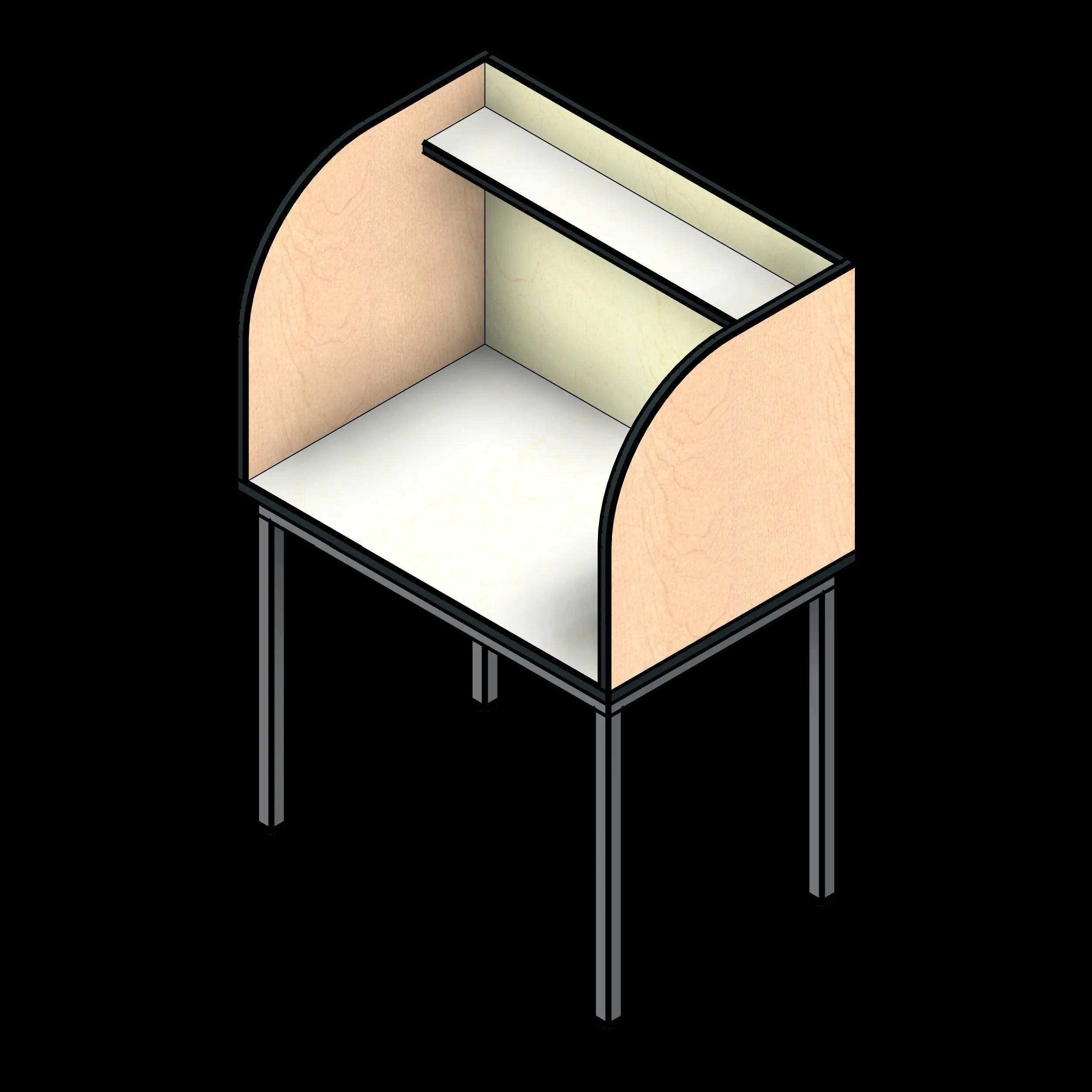 SSG Carrel Educational LAM Single Sided Single Width