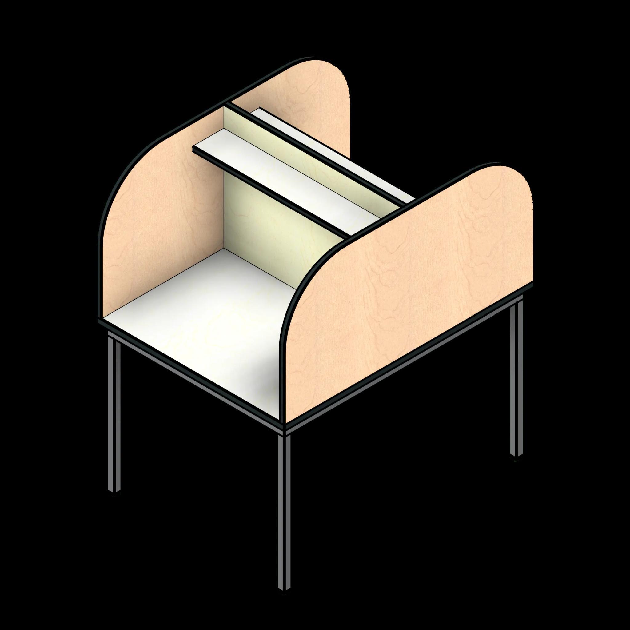 SSG Carrel Educational LAM Double Sided Single Width