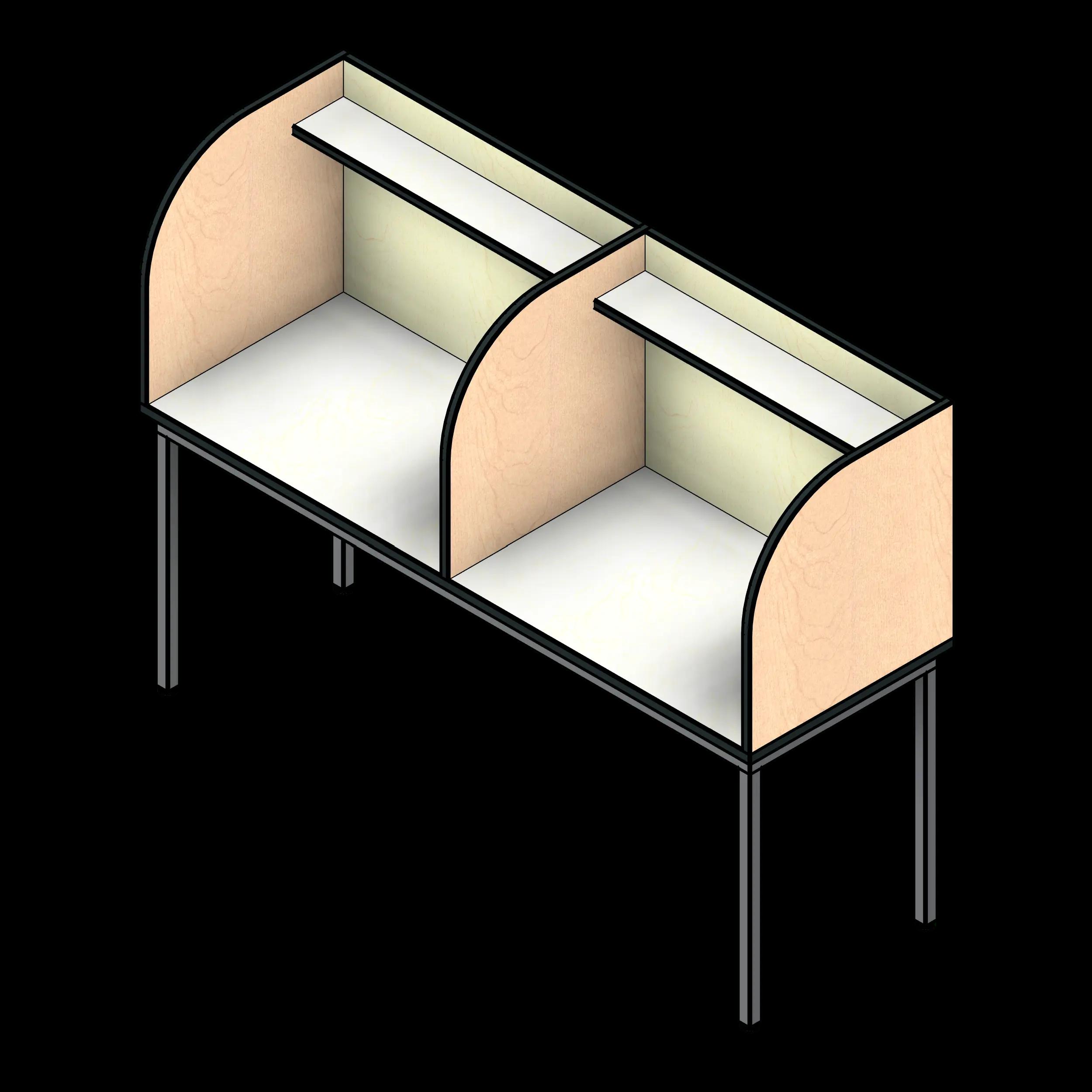 SSG Carrel Educational LAM Single Sided Double Width
