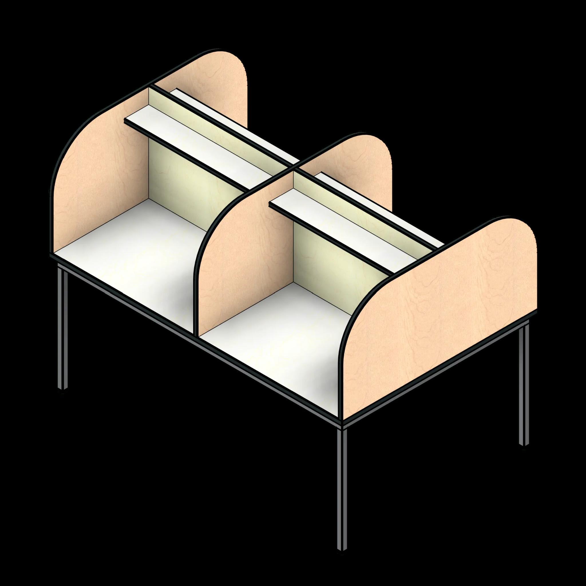 SSG Carrel Educational LAM Double Sided Double Width