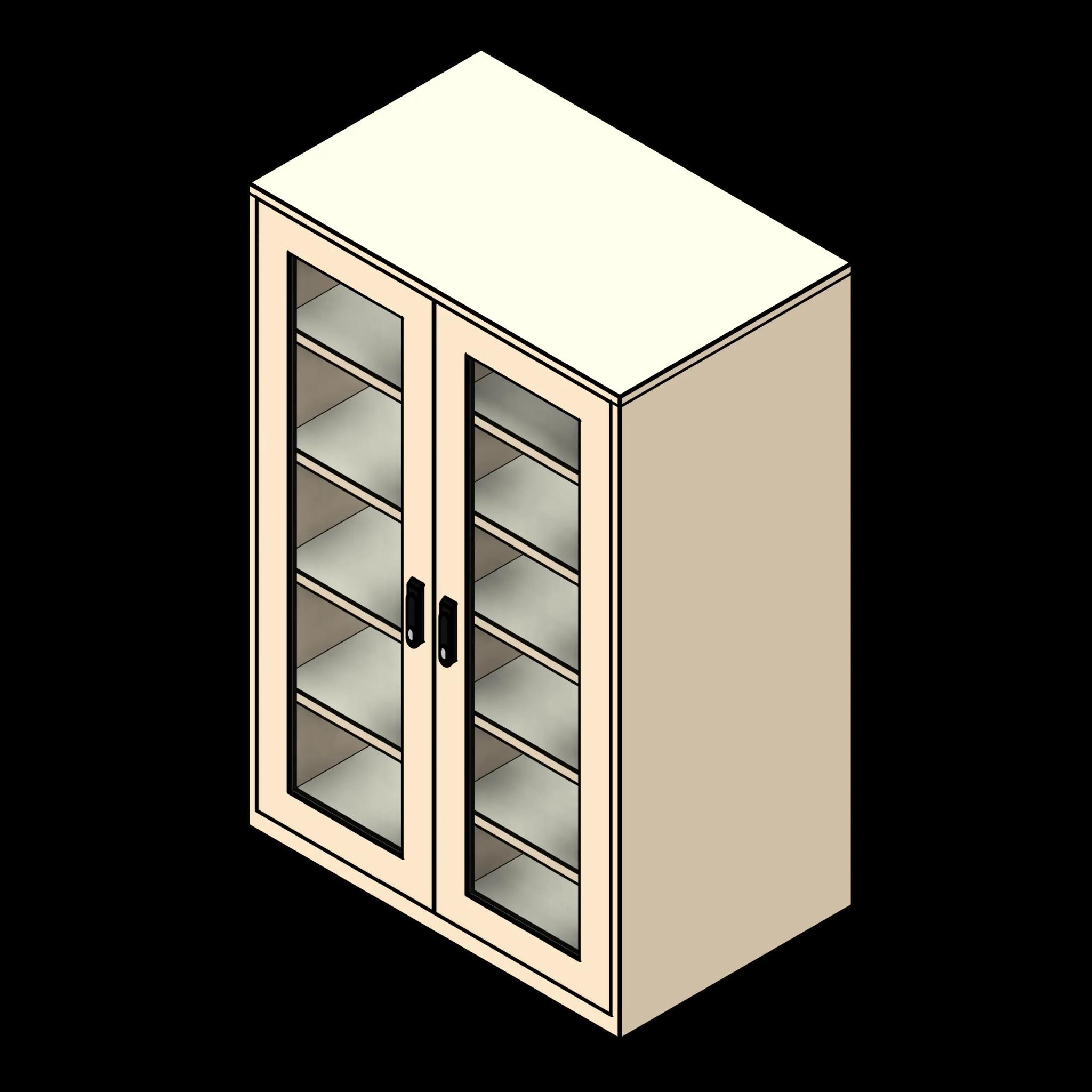 SSG Cabinet Museum Preservation Shelves PCS 48x30x72 Split Shelves
