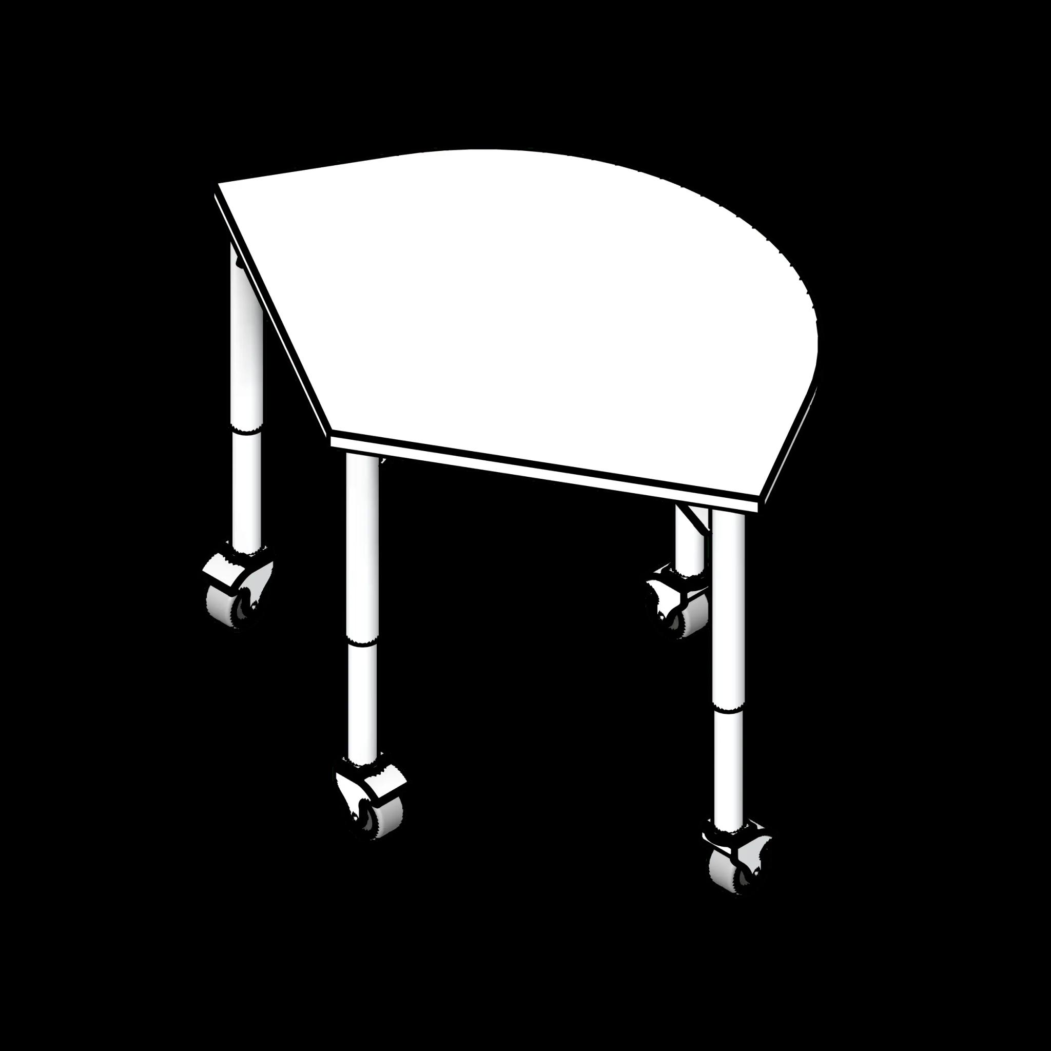 SSG Table Educational Tripod LAM Heavy Duty Legs Casters