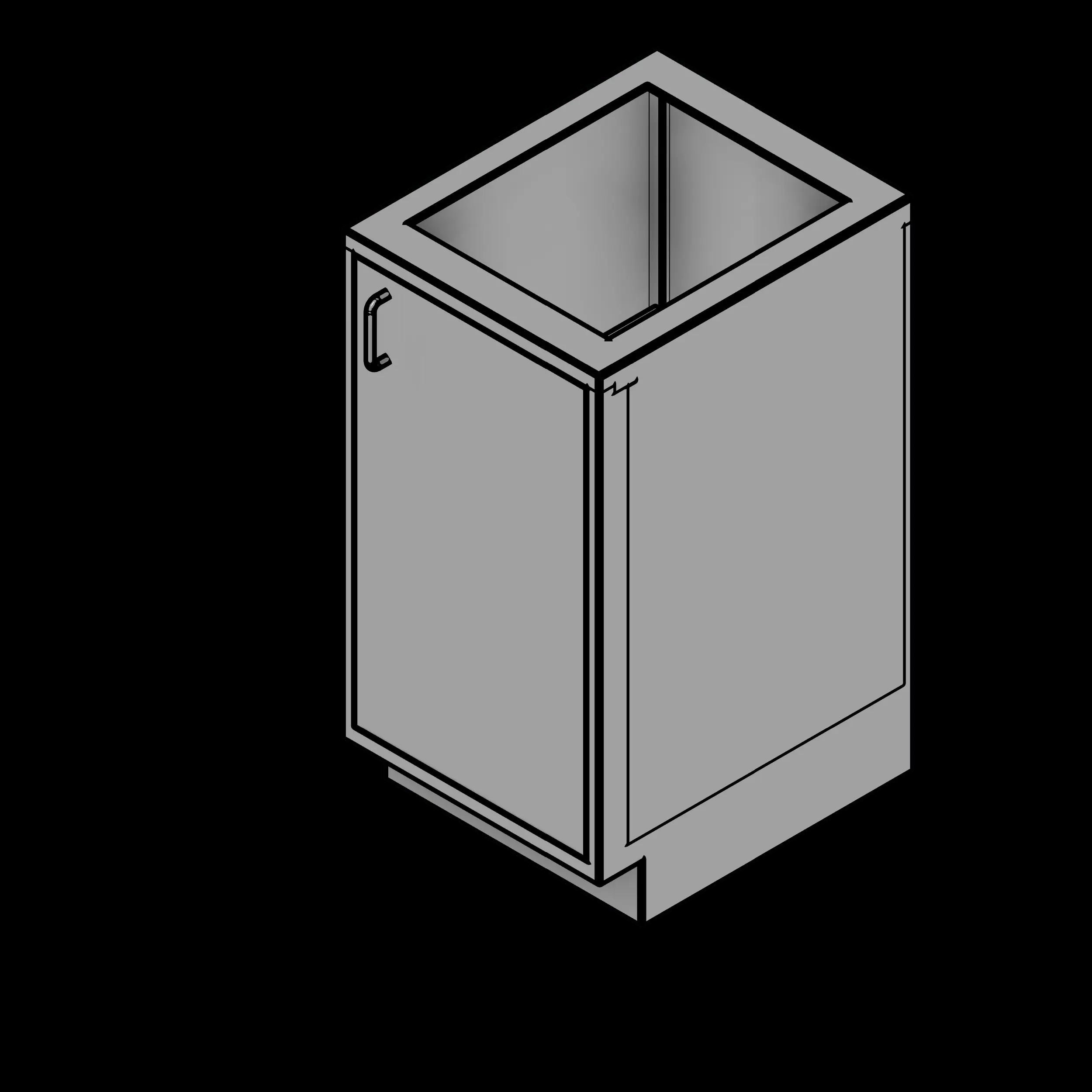  SSG Cabinet Base 1 Door SST Right Hinge Solid Door