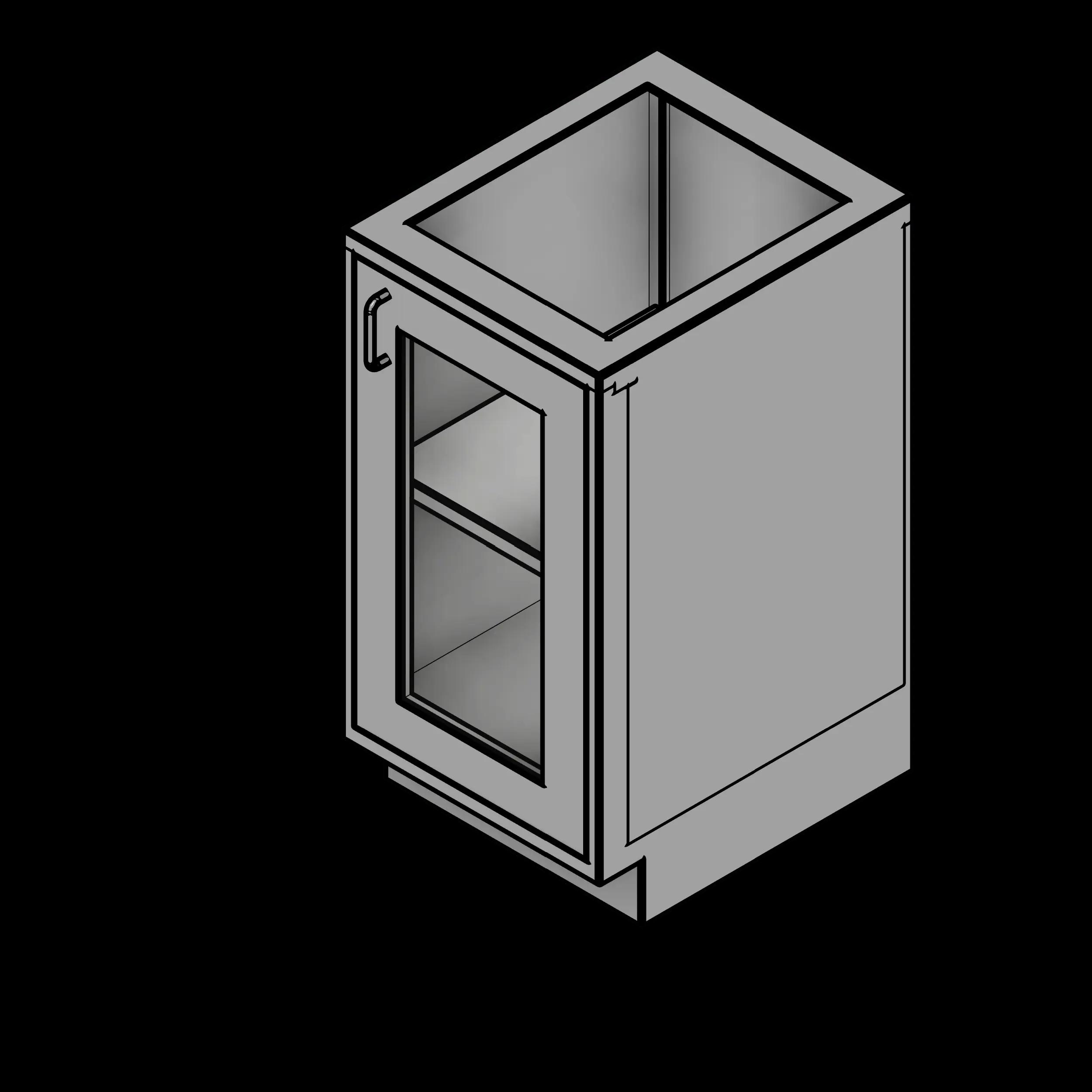  SSG Cabinet Base 1 Door SST Right Hinge Glass Door