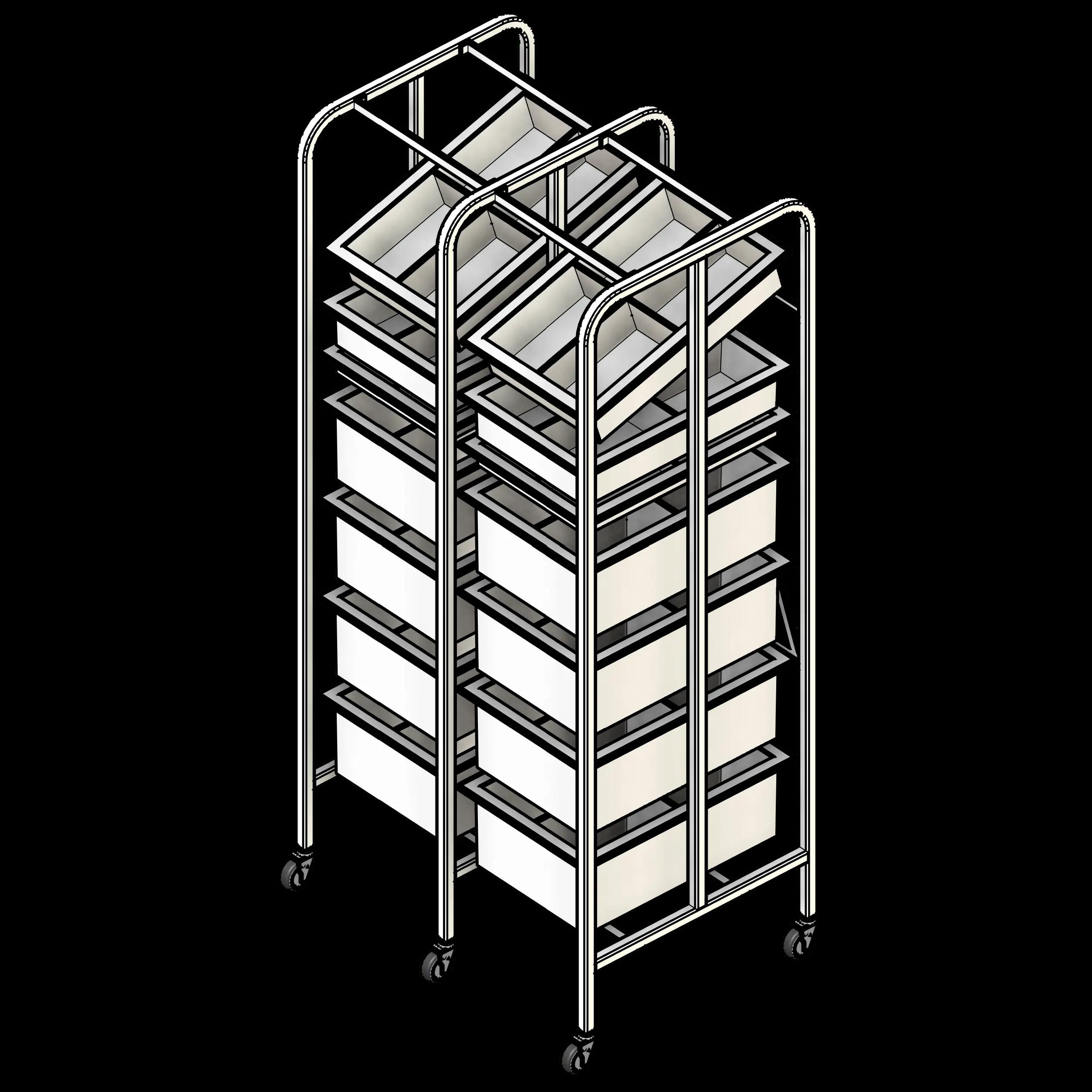  Medical Racks 2 Column 7H