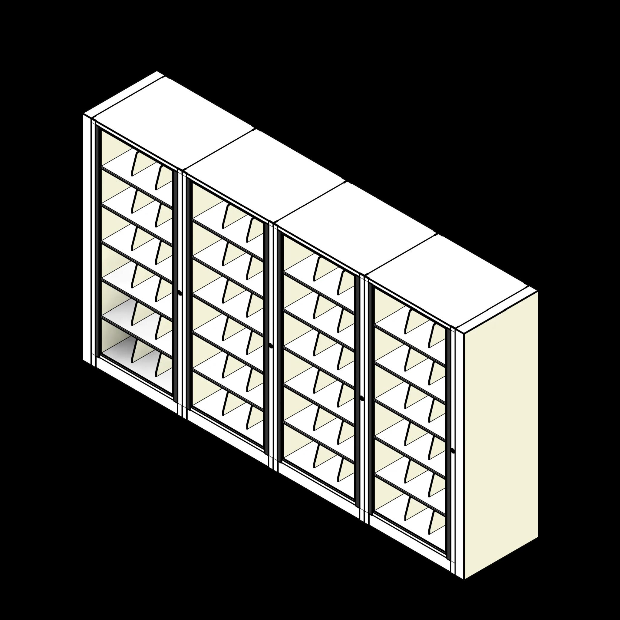 Rotary Cabinet Letter 4 Cabinets 6 Tier Shelves