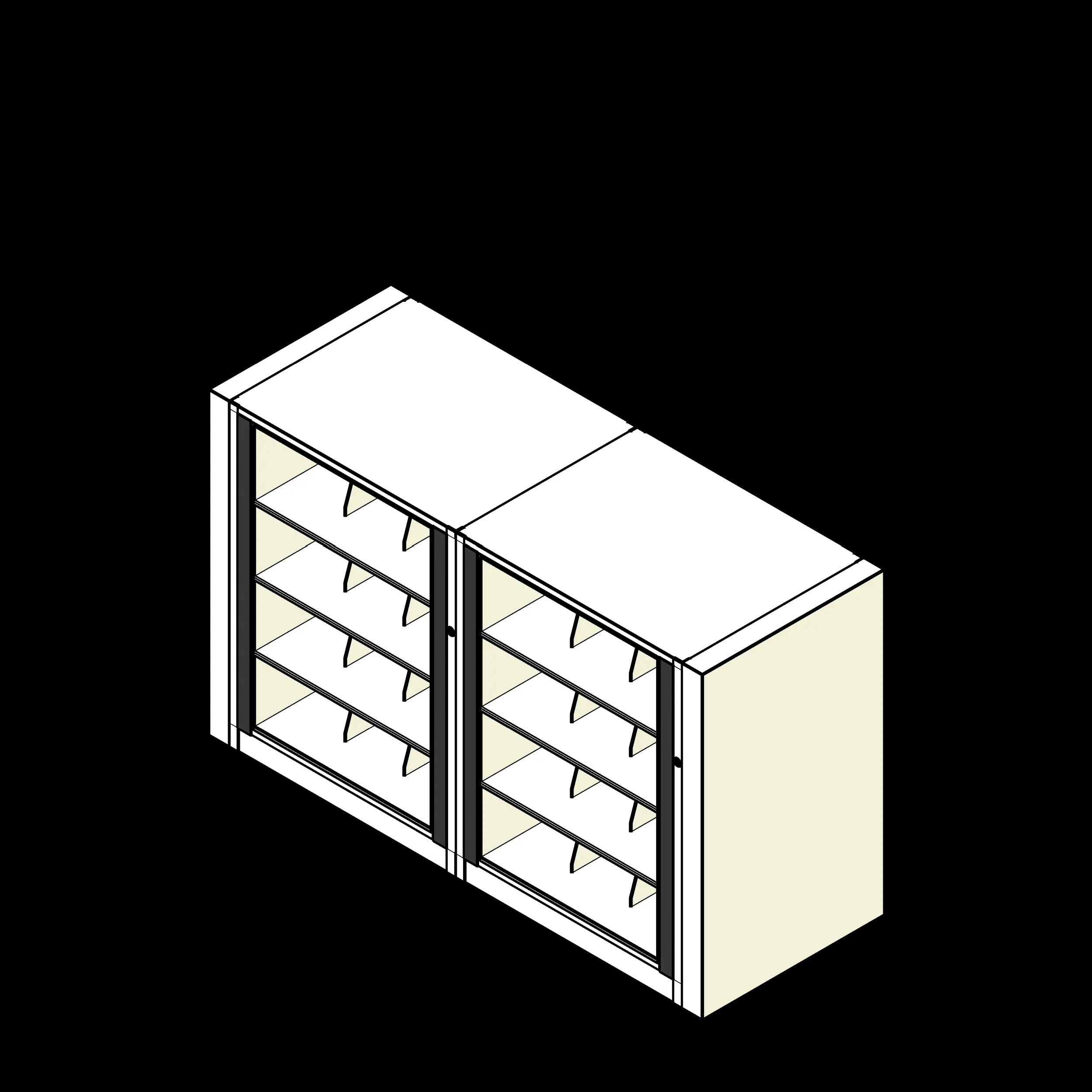 Rotary Cabinet Legal 2 Cabinets 4 Tier Shelves