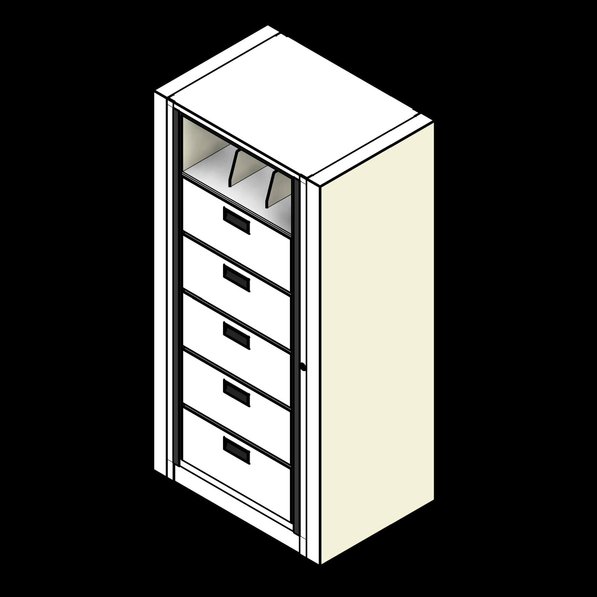  Rotary Cabinet Letter 1 Cabinet 6 Tier Drawers