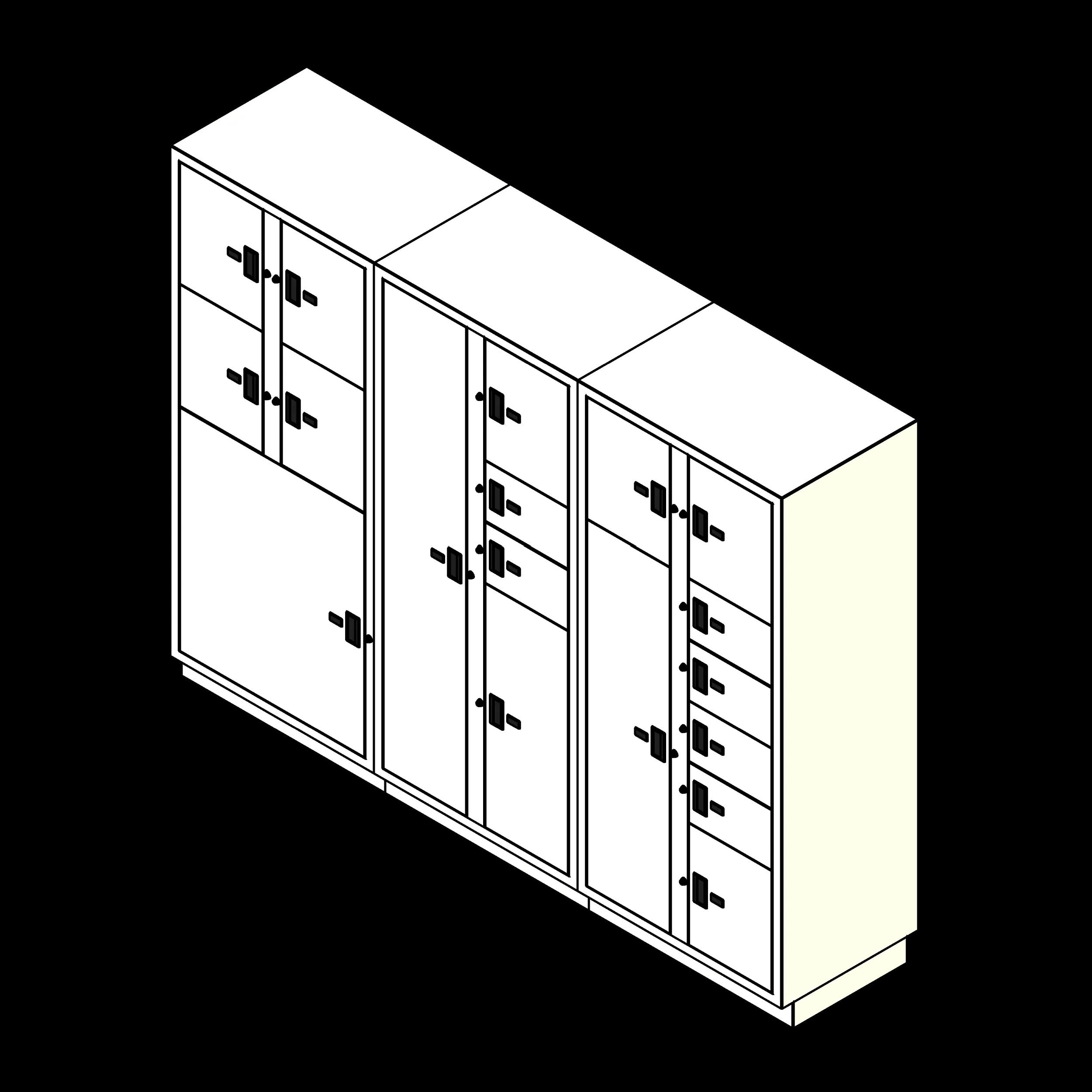 SSG Evidence Lockers 3 Columns 18 Openings